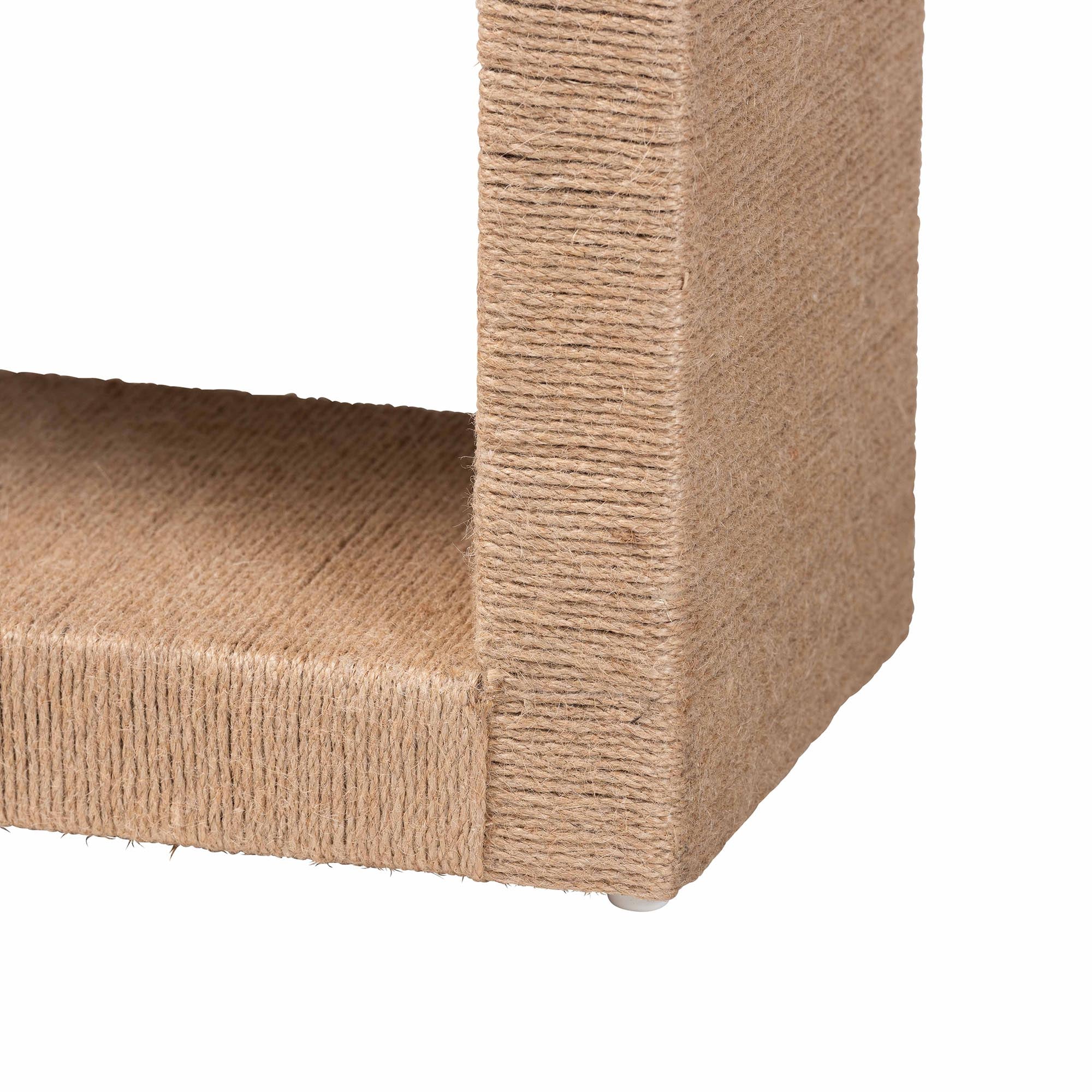 bali & pari Adonica Modern Bohemian Natural Brown Jute and Wood End Table