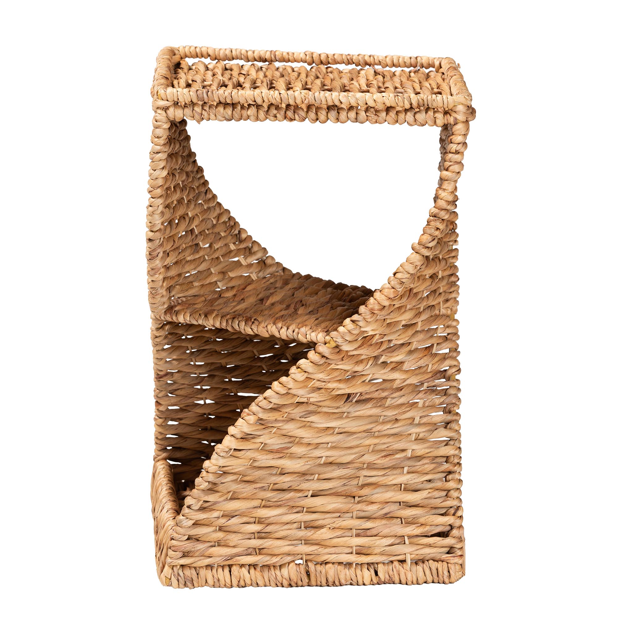 bali & pari Pelleas Modern Bohemian Natural Brown Seagrass and Wood End Table