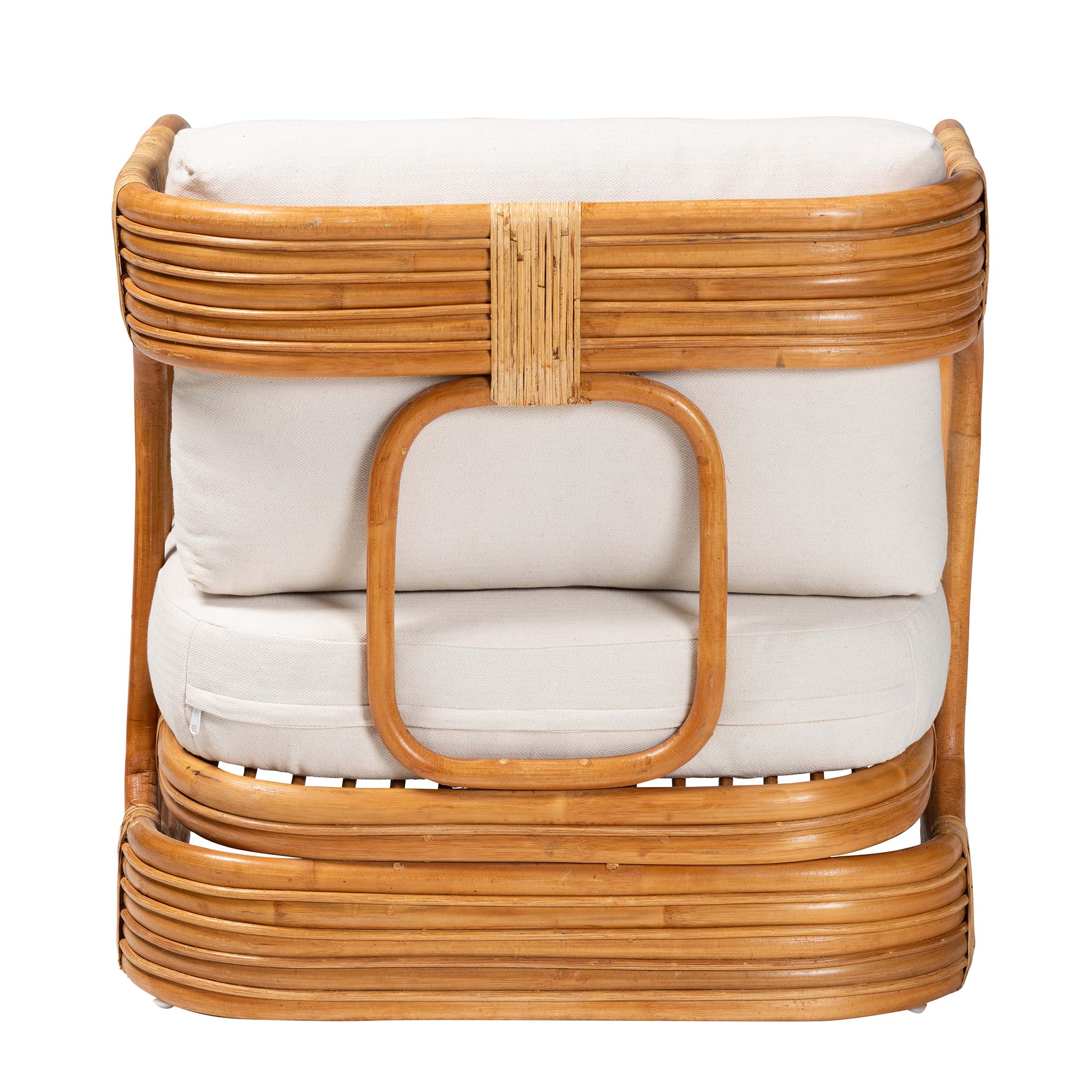 bali & pari Corsa Modern Bohemian Natural Rattan Arm Chair