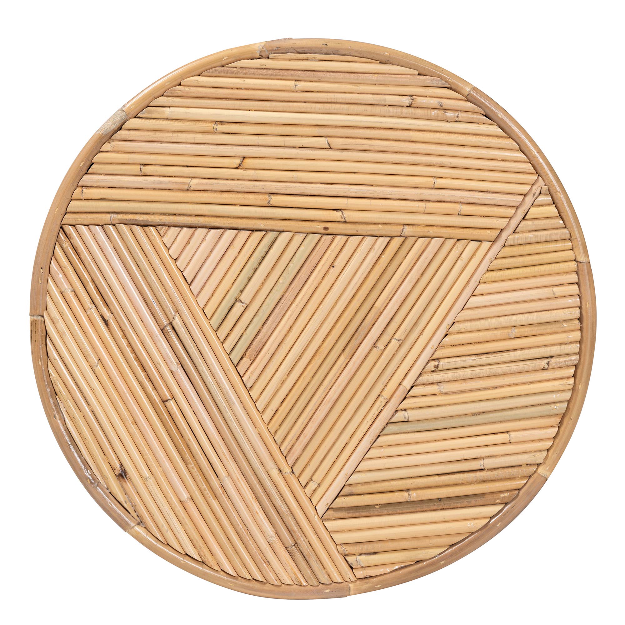 bali & pari Milagra Modern Bohemian Natural Rattan End Table