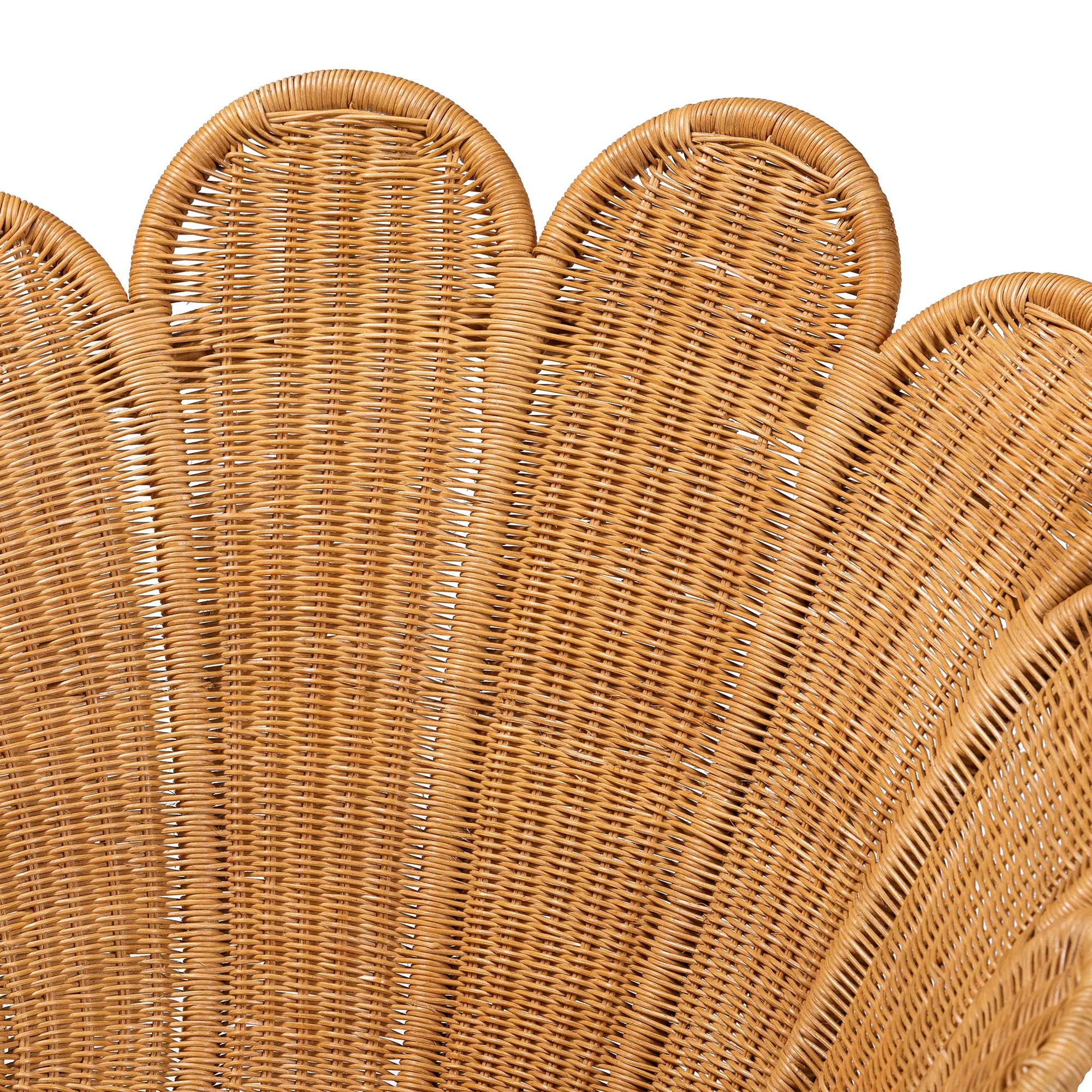 bali & pari Blossom Bohemian Honey Rattan Accent Flower Chair