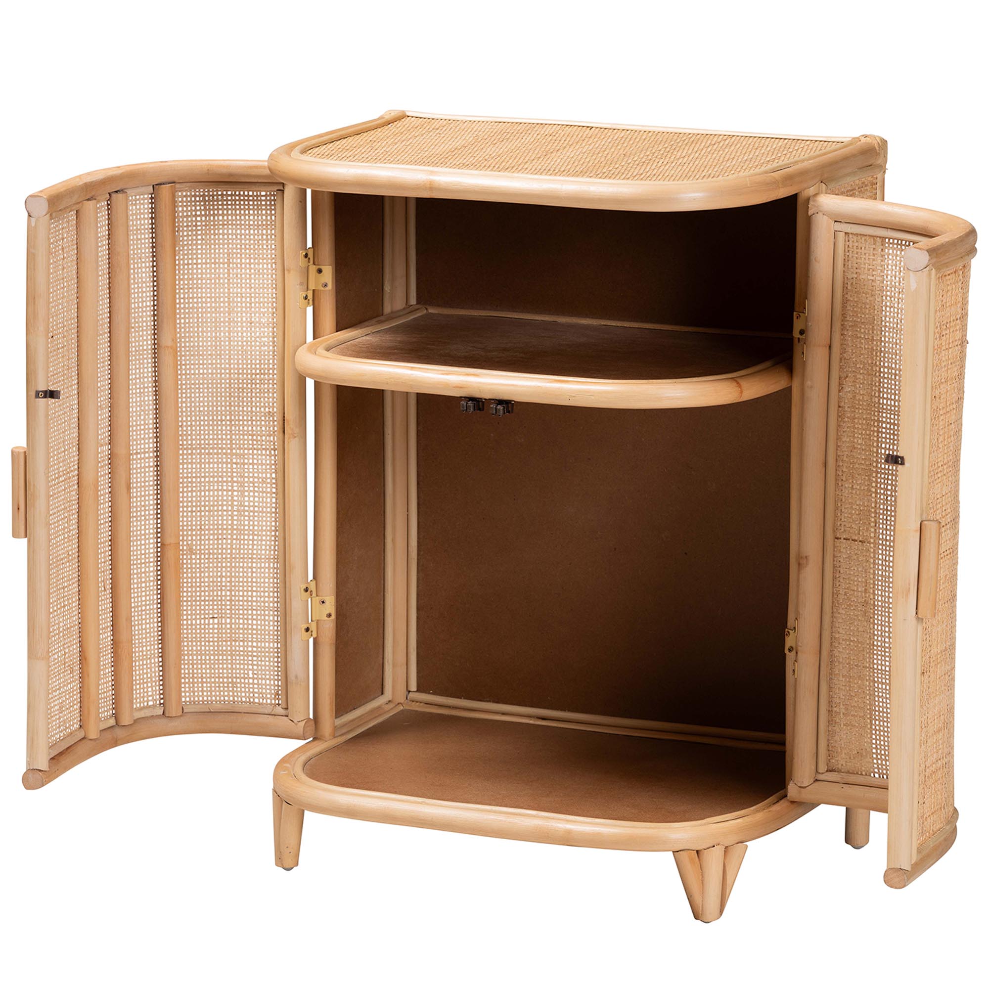 bali & pari Yanka Bohemian Natural Rattan Storage Cabinet