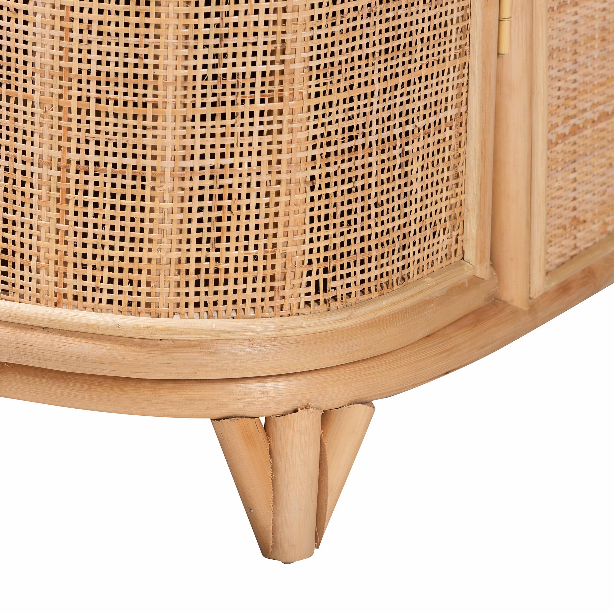 bali & pari Yanka Bohemian Natural Rattan Storage Cabinet