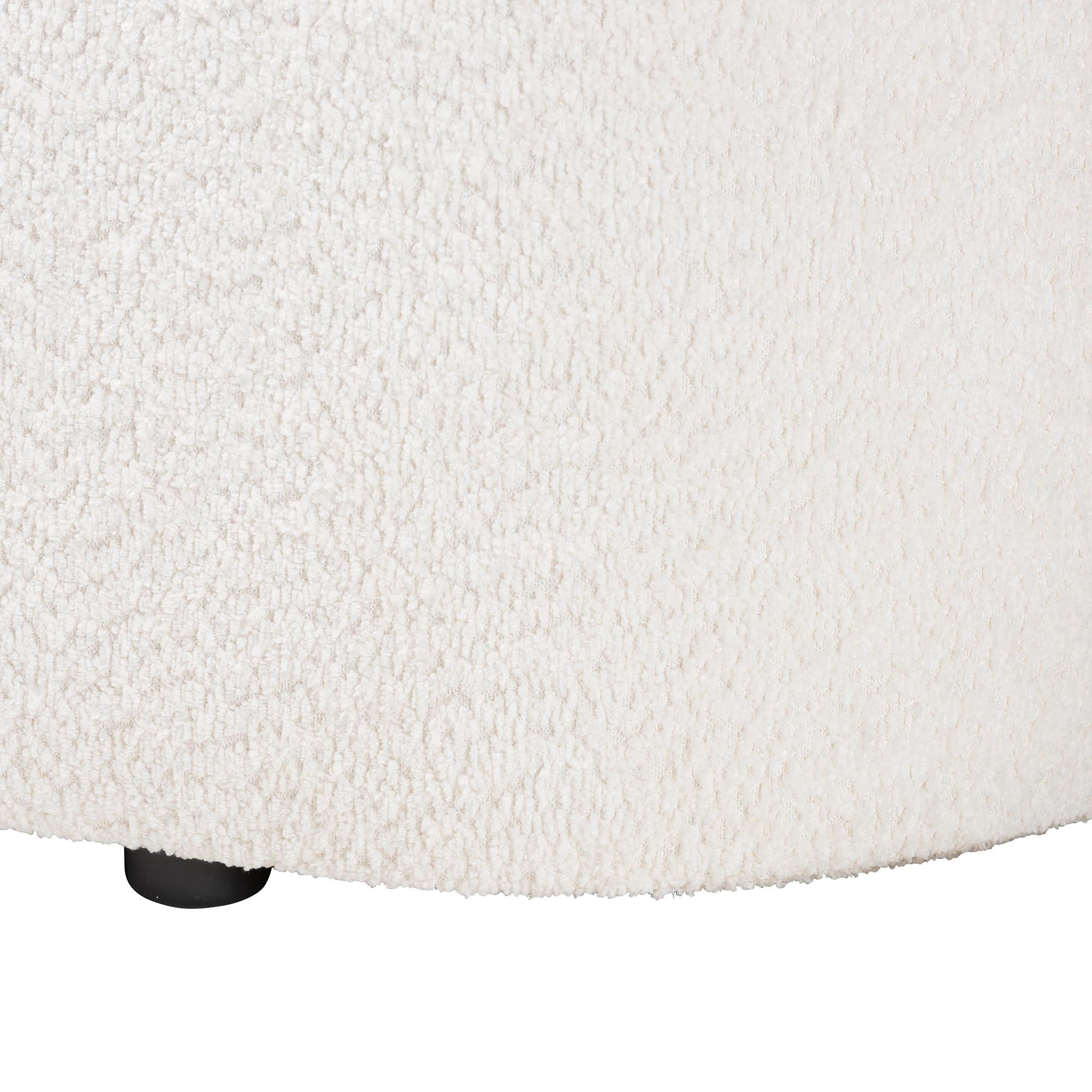 Baxton Studio Lavina Modern White Teddy-Bear Fabric Storage Bench