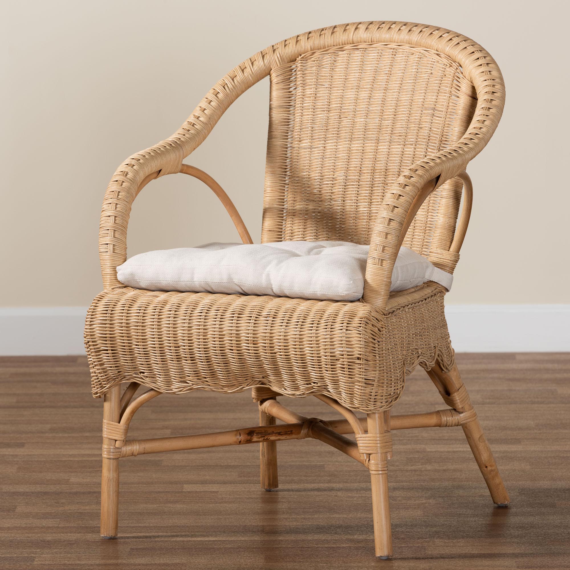 bali & pari Reinu Natural Rattan Dining Chair
