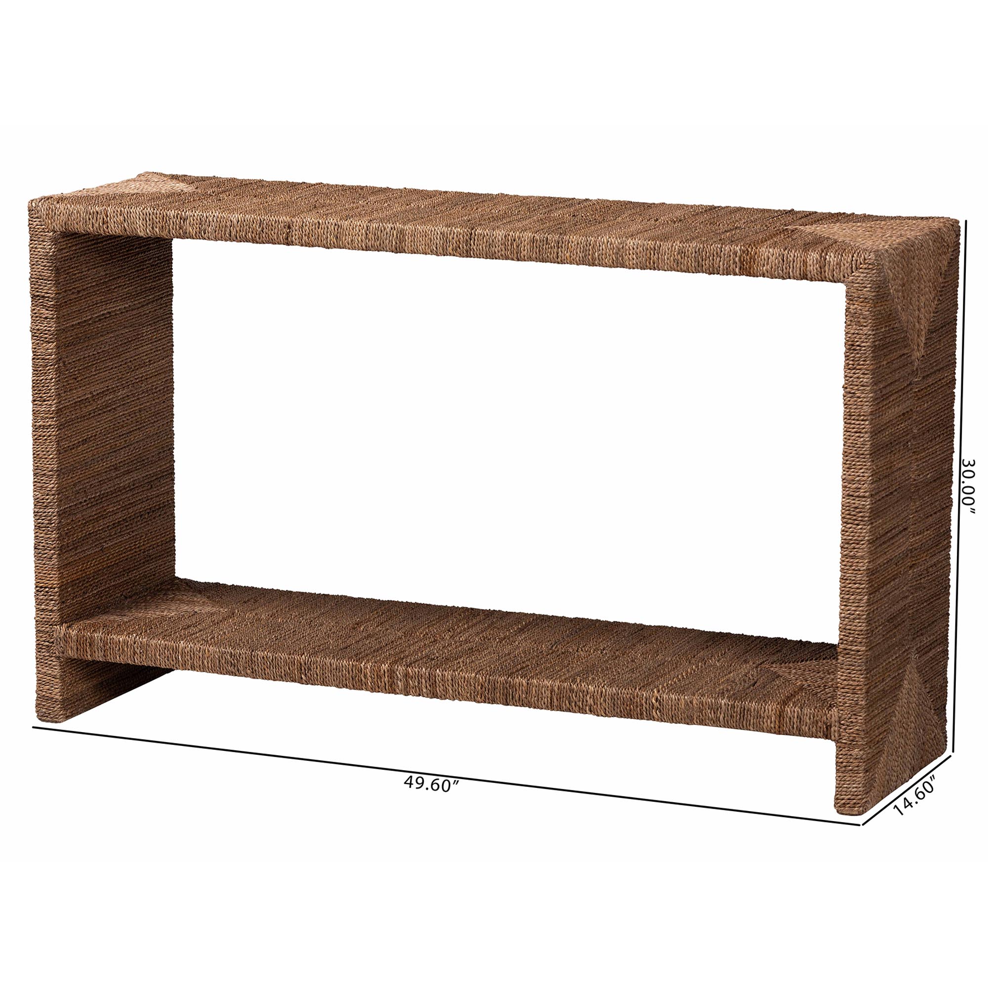 bali & pari Liza Bohemian Natural Seagrass Console Table