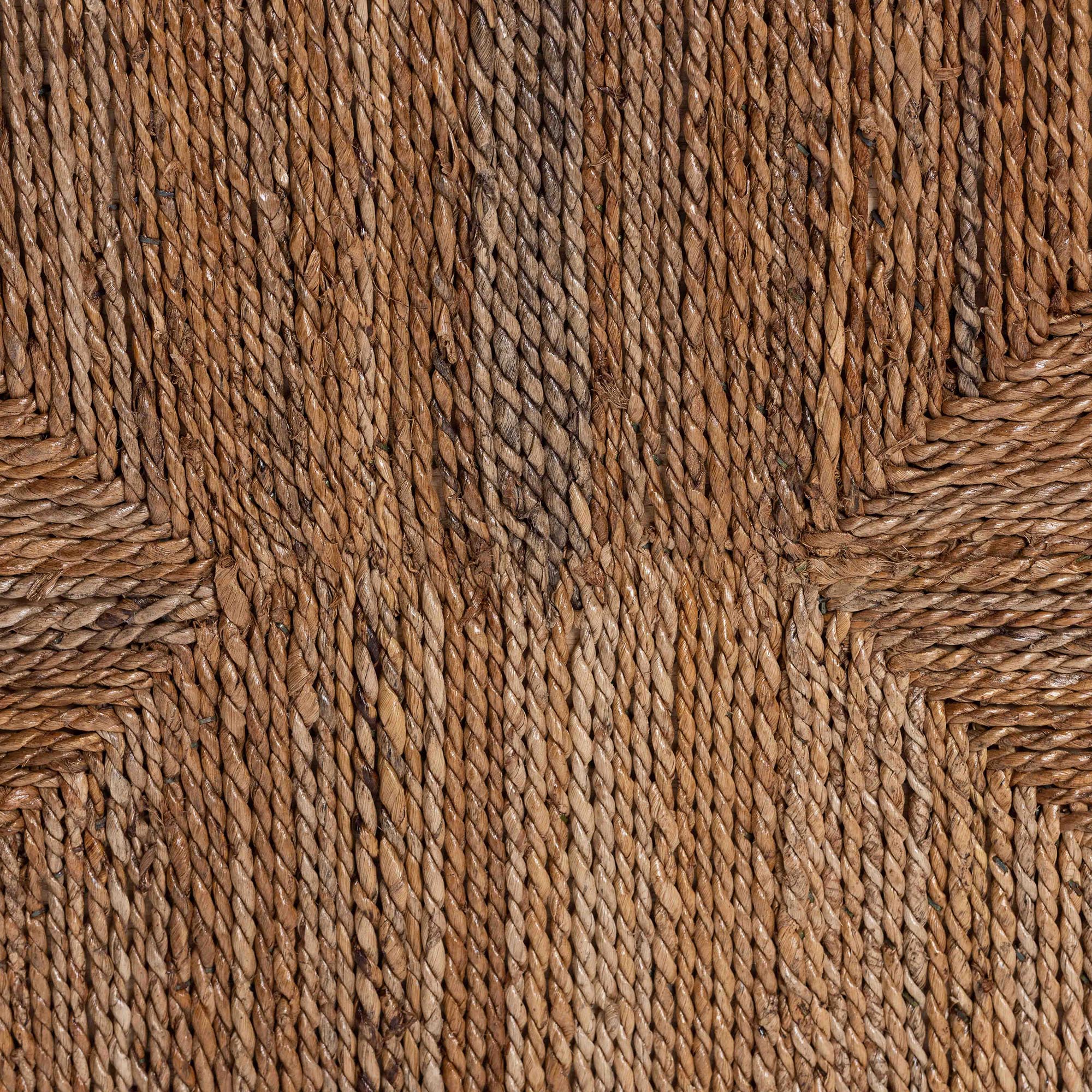 bali & pari Liza Rectangle Seagrass Coffee Table - Handwoven Natural Fiber Frame with Open Shelf, Coastal Boho Furniture for Living Room or Lounge