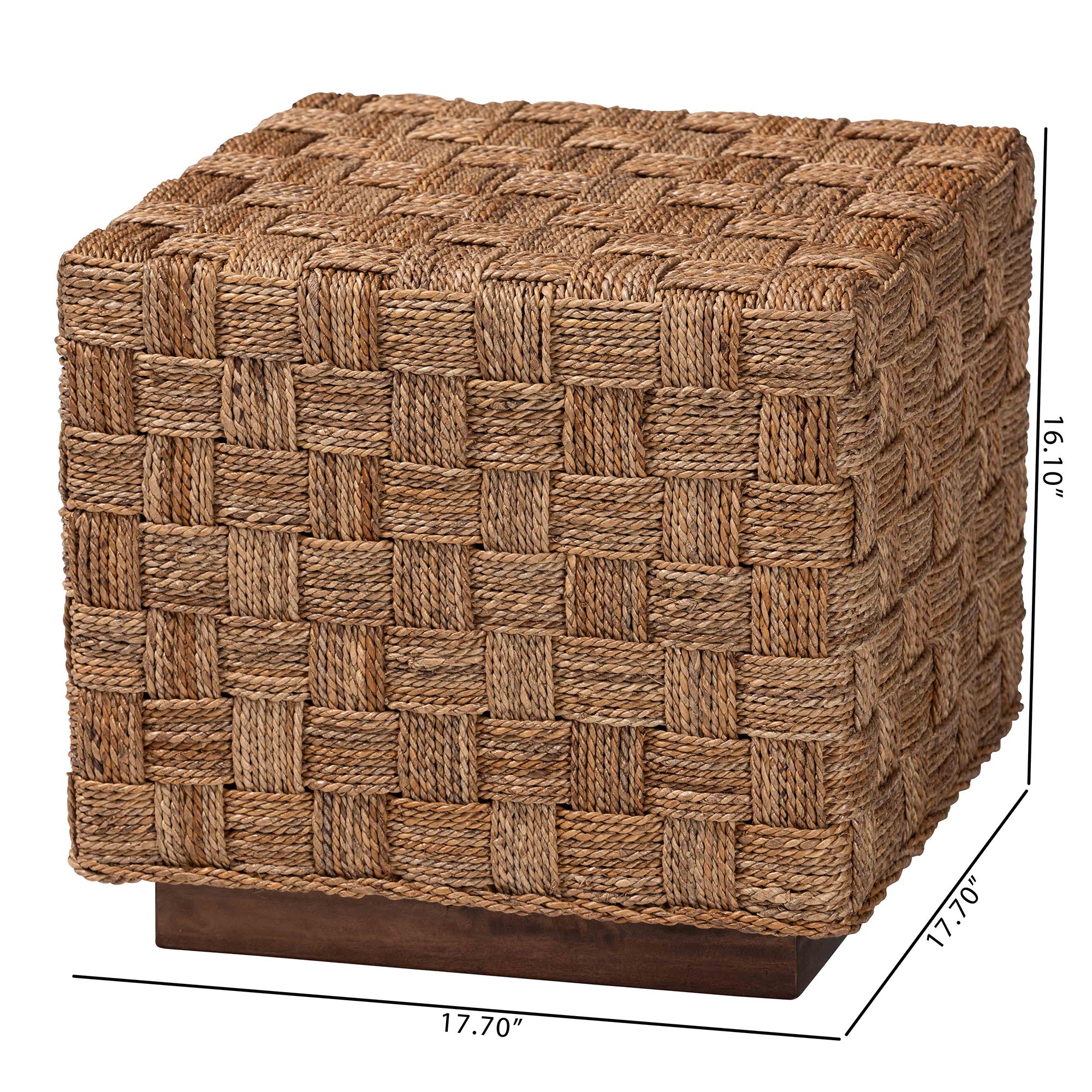 bali & pari Karina Bohemian Natural Seagrass End Table