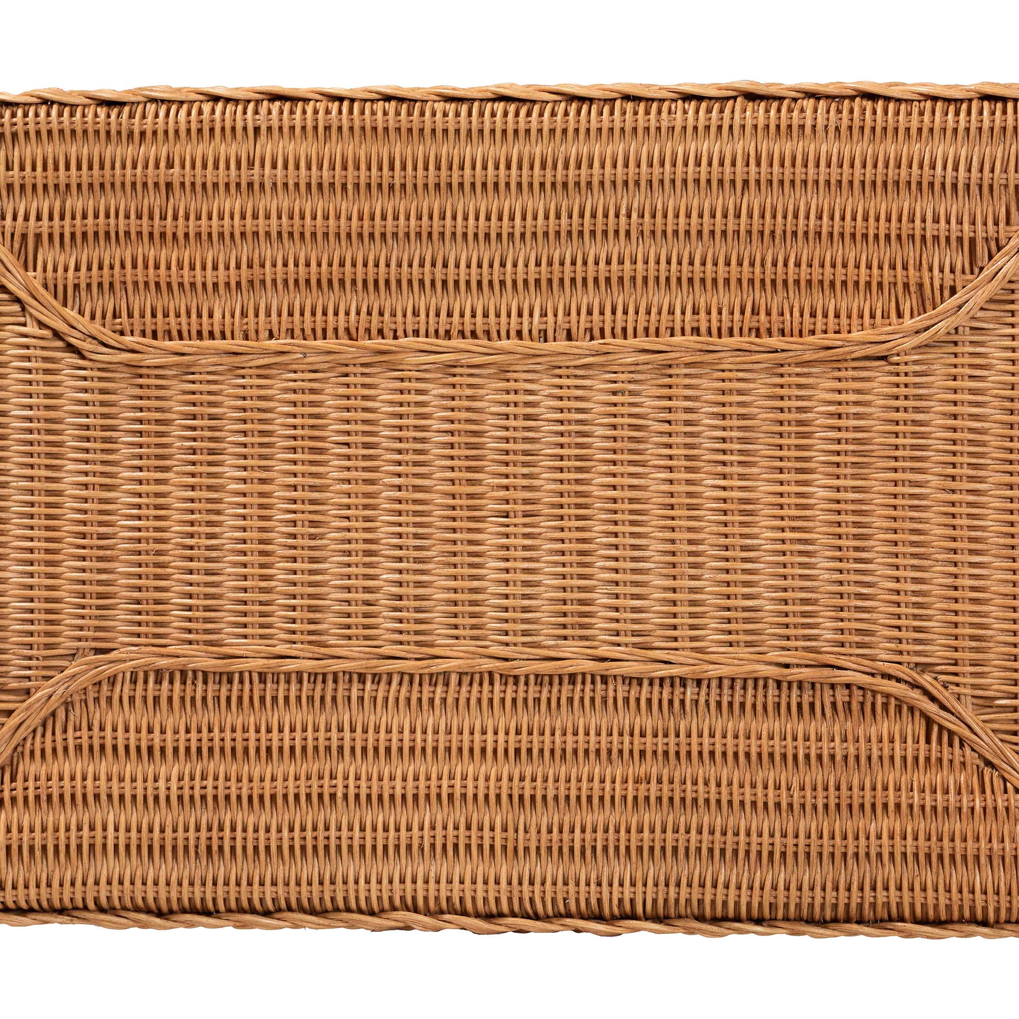 bali & pari Minahasa Bohemian Light Honey Braided Rattan Side Table