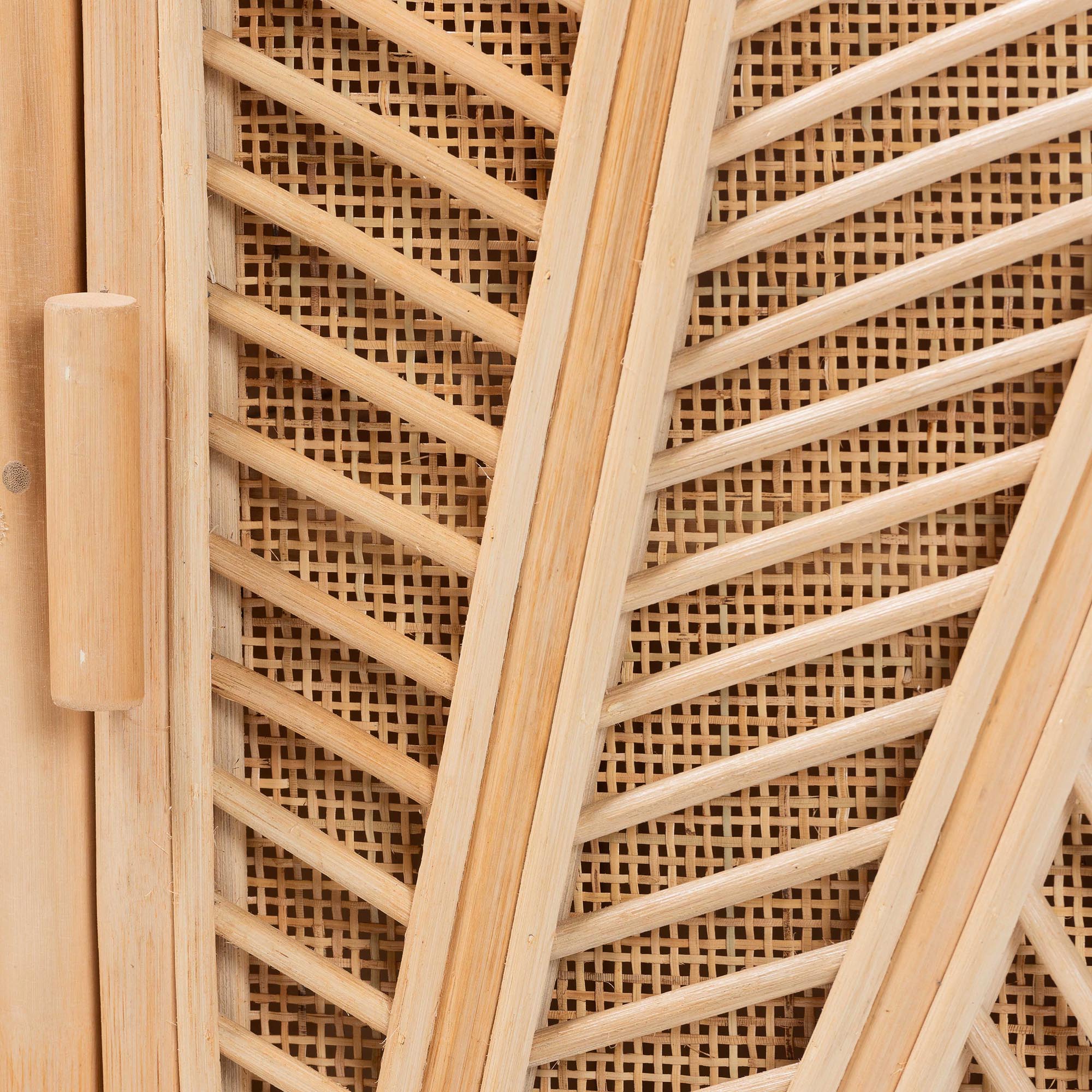 bali & pari Carabella Bohemian Natural Rattan 2-Door Storage Cabinet
