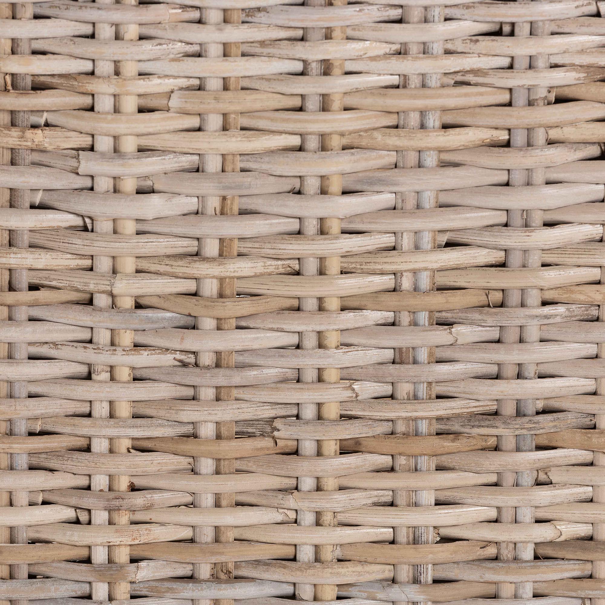 bali & pari Santiago Bohemian Grey Natural Kubu Rattan and Mango Wood Dining Chair