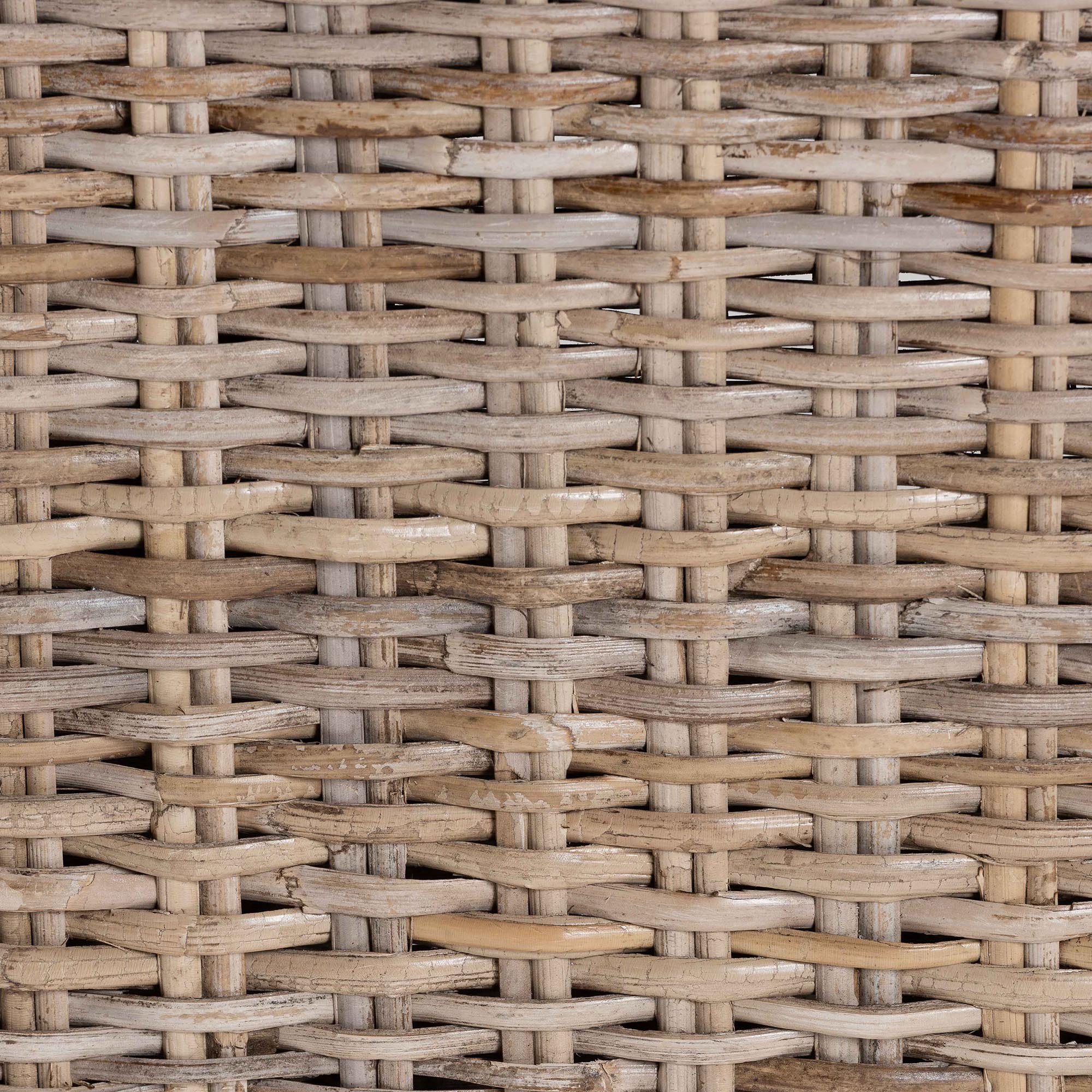 bali & pari Nevina Bohemian Grey Kubu Rattan and Mango Wood Dining Chair