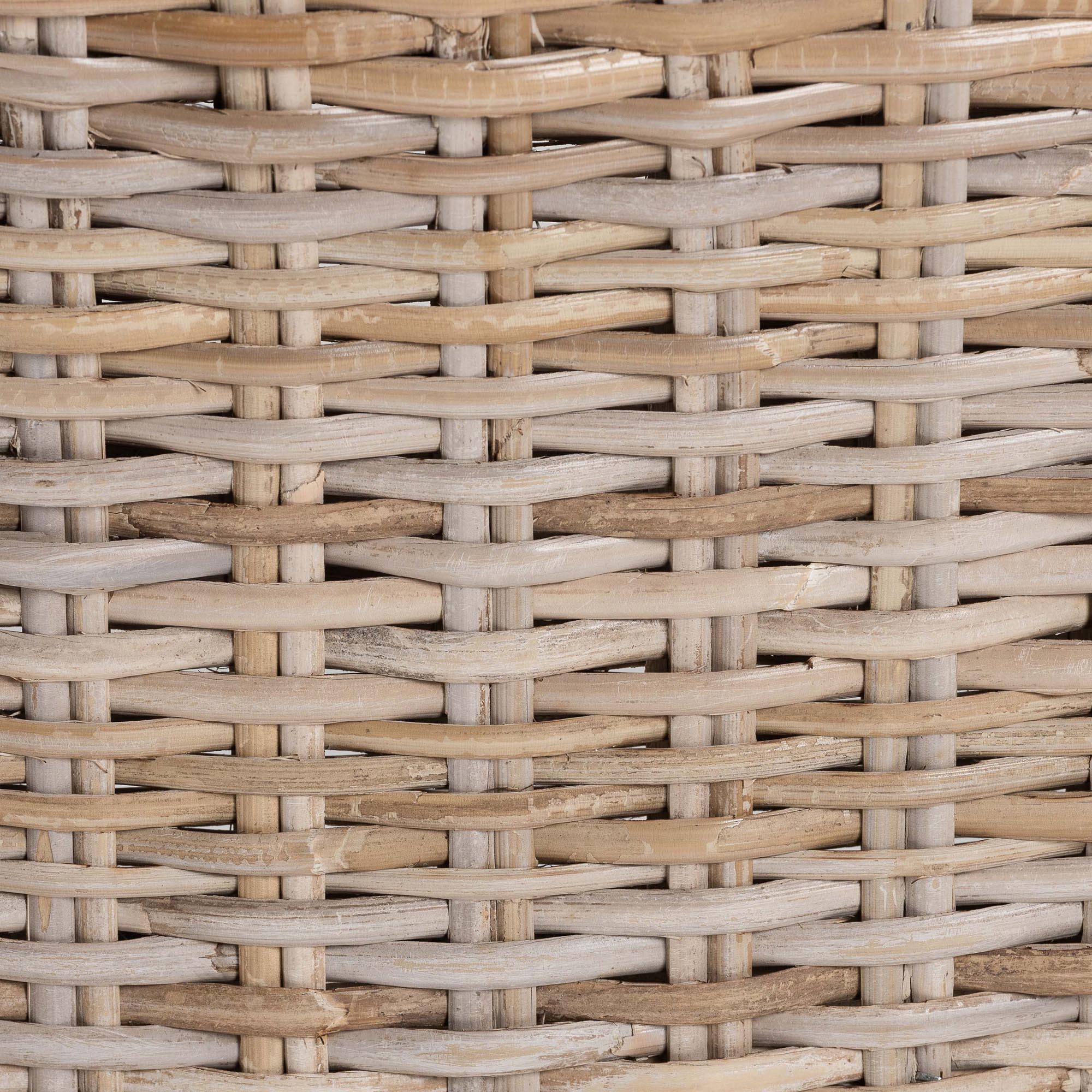 bali & pari Barossa Bohemian Grey Kubu Rattan and Mahogany Wood Dining Chair