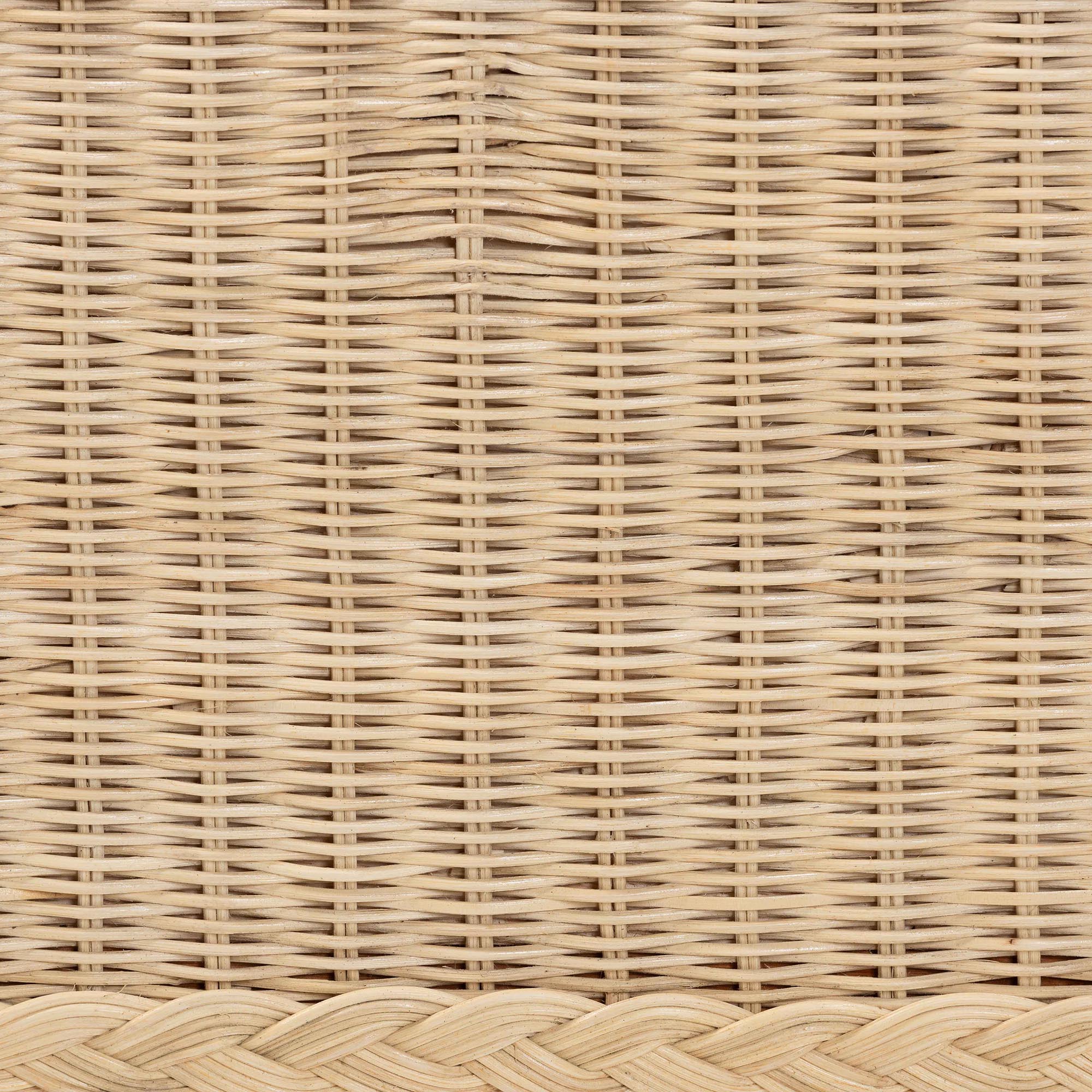 bali & pari Lanica Japandi Sun-Bleached Braided Rattan Queen Size Bed