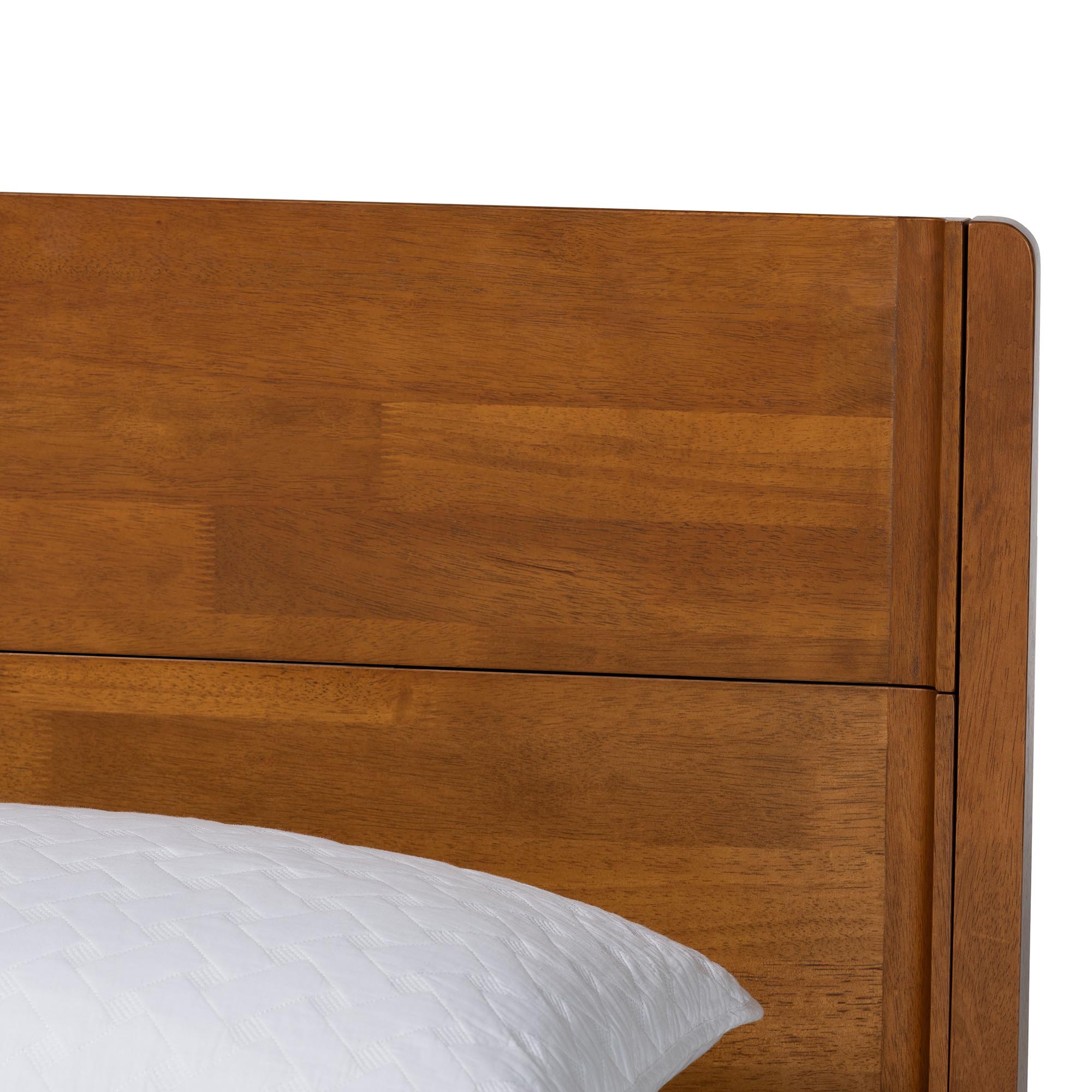 Baxton Studio Aldith Japandi Walnut Brown Toolless Assembly Queen Platform Bed