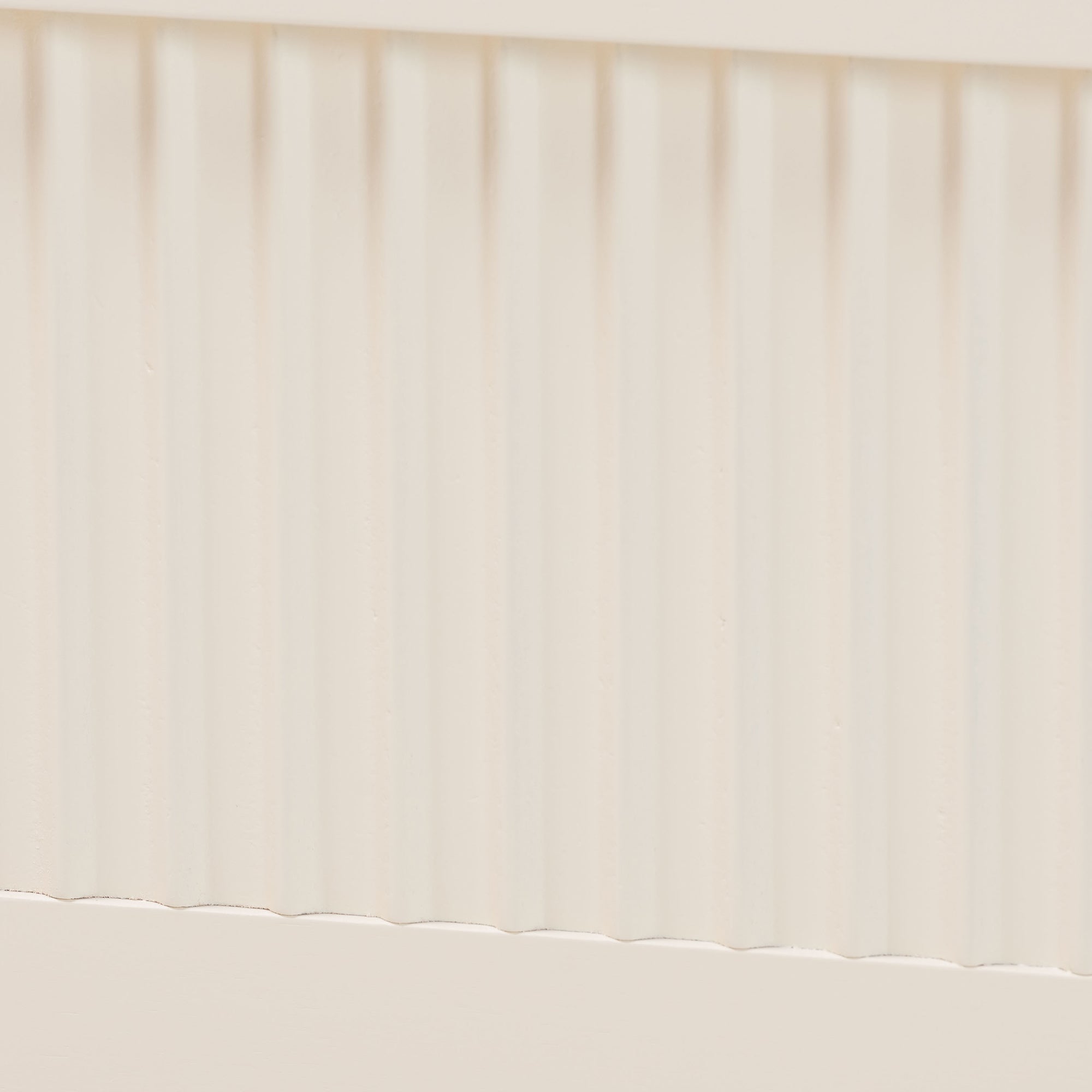 Baxton Studio Primrose Mid-Century Ivory Fluted Wood King Size Canopy Bed