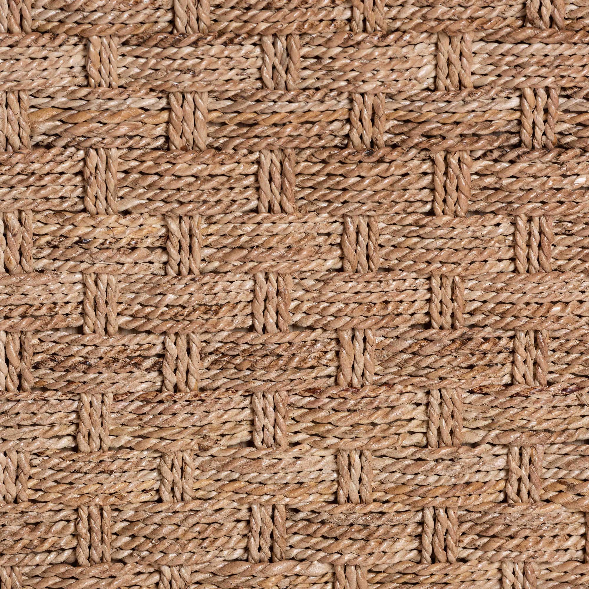 bali & pari Rhinos Handwoven Seagrass Coffee Table with Open Shelf - Rectangular Wicker Center Table for Living Room, Coastal Boho Style