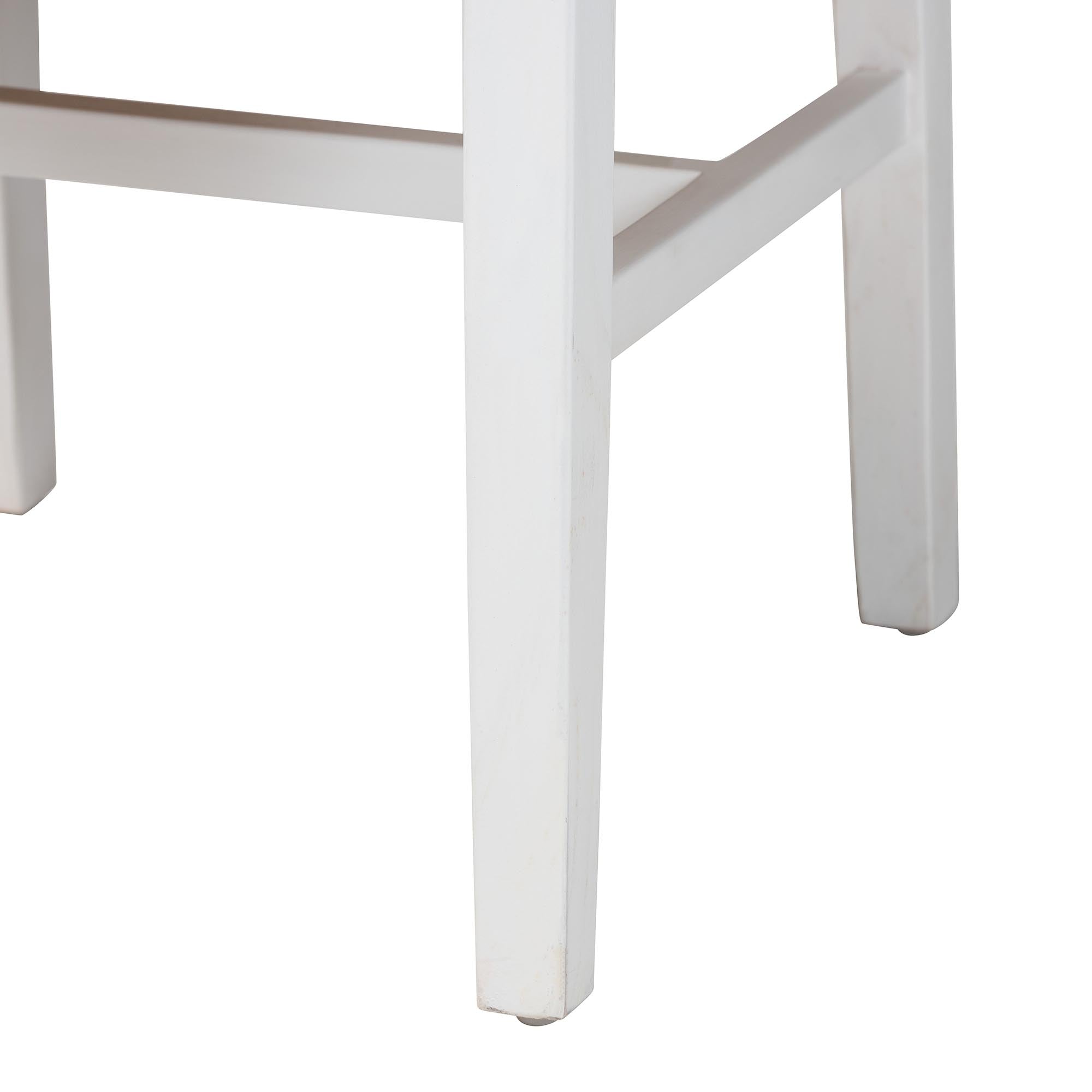 bali & pari Talli Bohemian Paper Loom and White Mahogany Wood Dining Chair