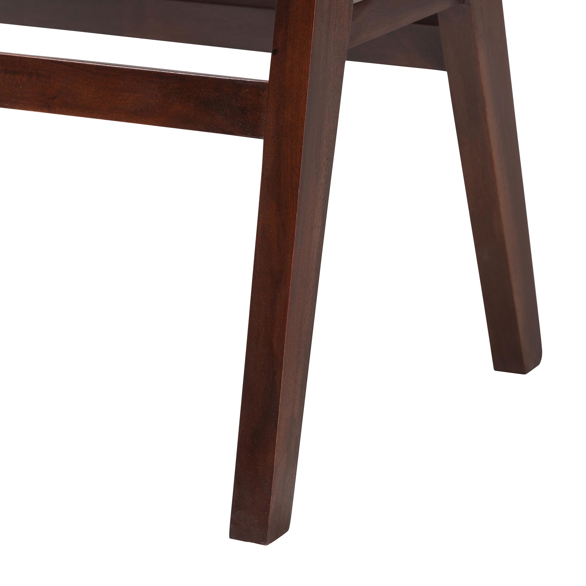 bali & pari Kresna Rattan Counter Stool with Mahogany Wood Frame and Armrest, Set of 2 - Handwoven Counter Height Chair with Cane Back and Seat, Stylish Seating for Kitchen Island or Dining Area