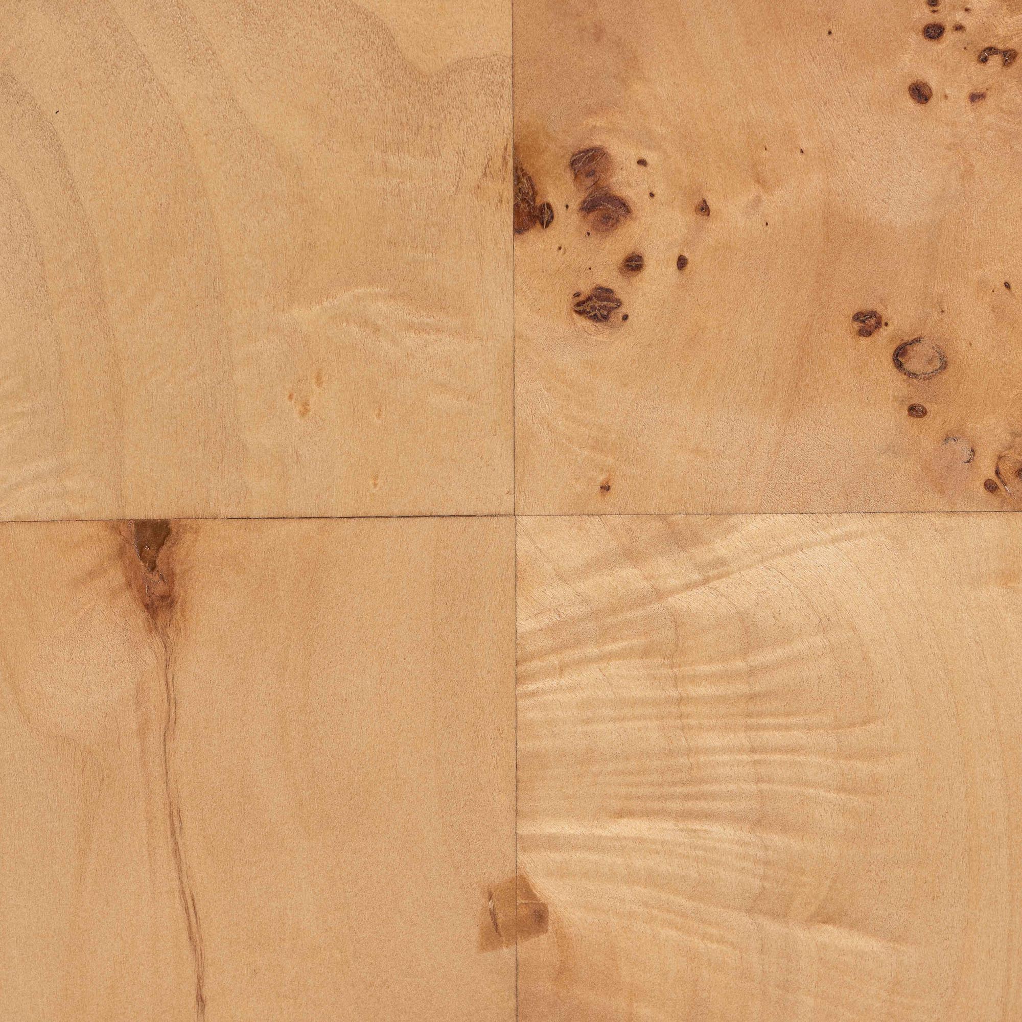 bali & pari Latika Modern and Contemporary Natural Mappa Real Burl Wood Storage Cabinet