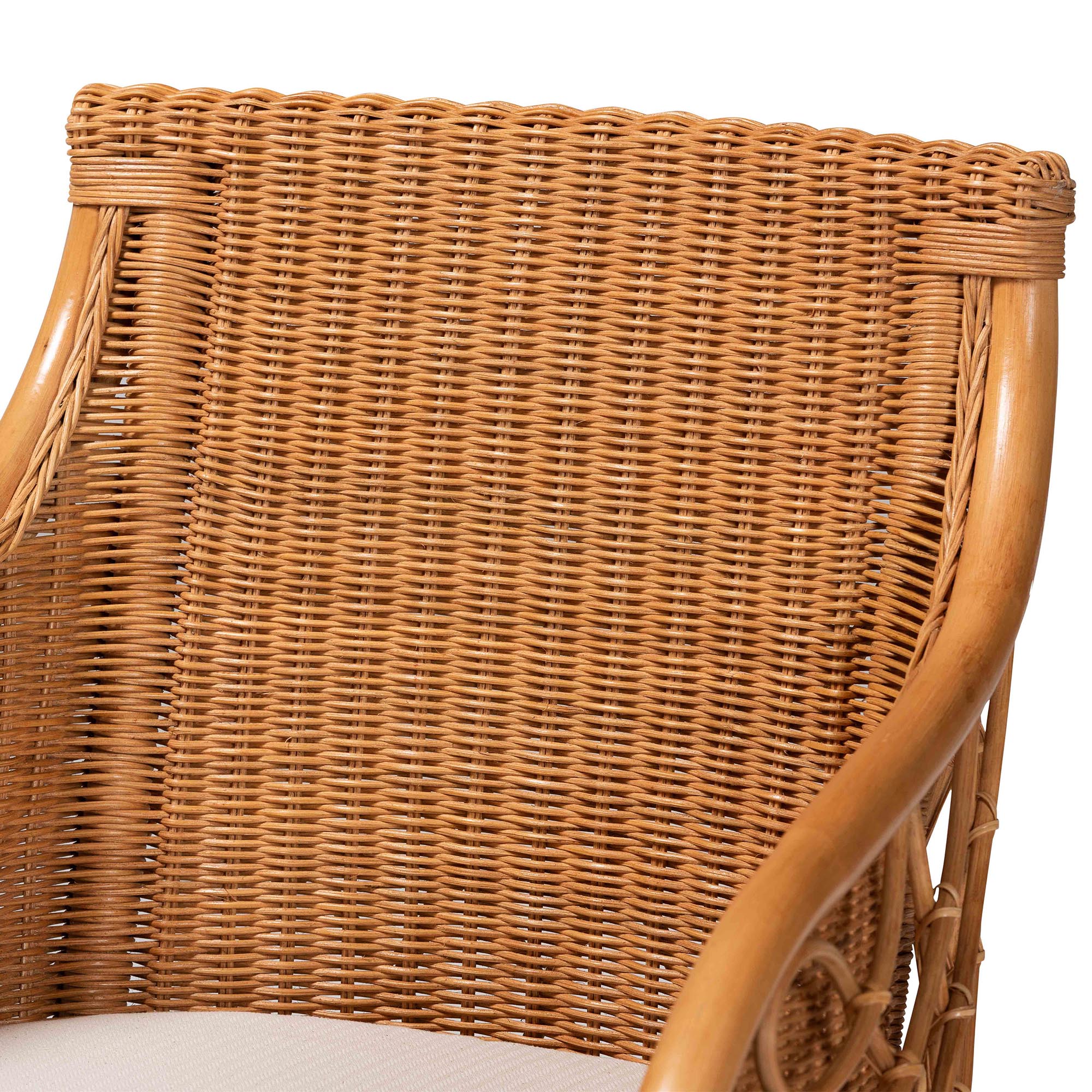 bali & pari Carolyn Bohemian Light Honey Rattan Dining Chair