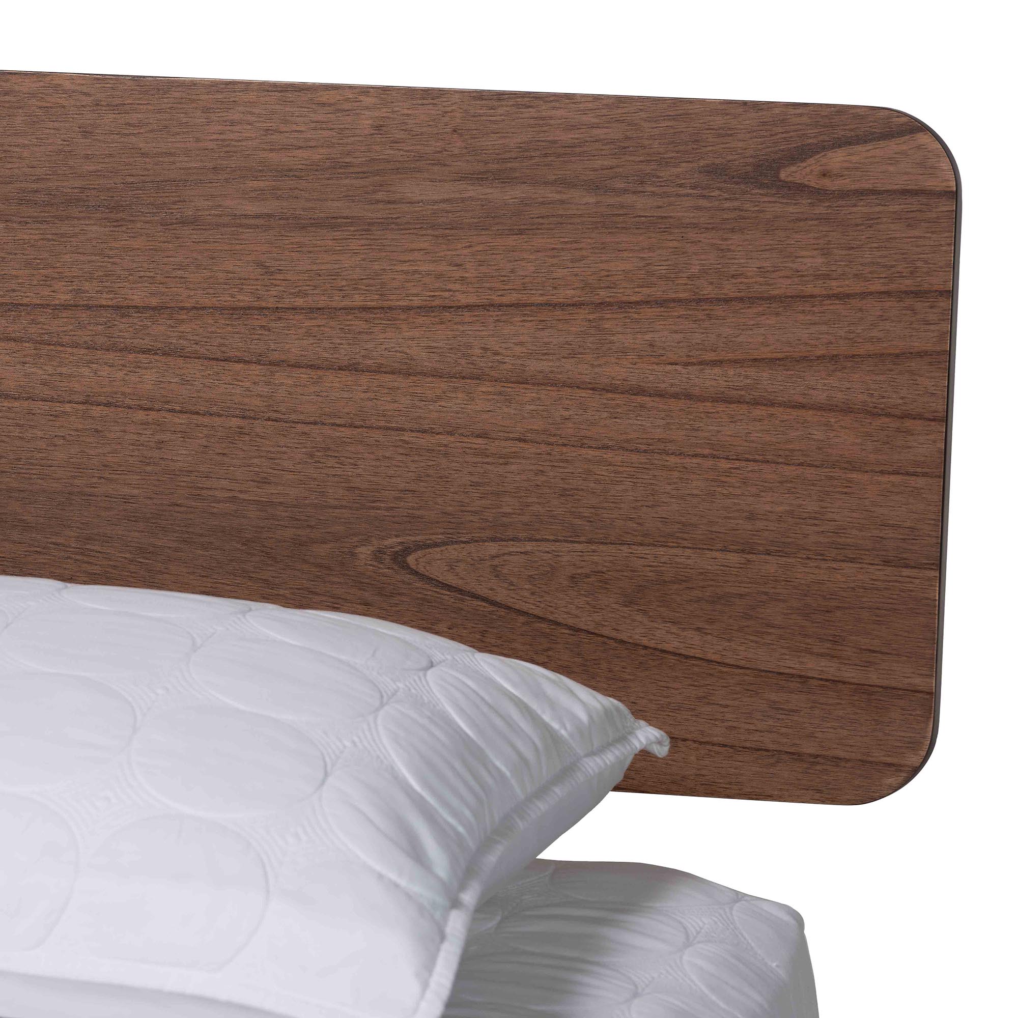 Baxton Studio Alyssa Japandi Walnut Brown Wood Queen Size 3-Piece Bedroom Set