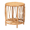 bali & pari Berilo Bohemian Light Honey Rattan End Table