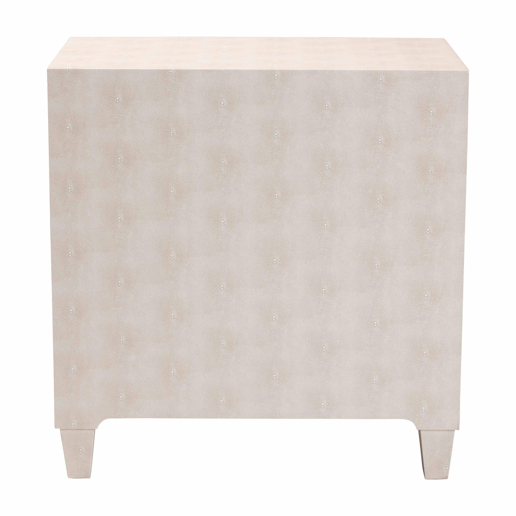 Baxton Studio Nira Modern Beige Faux Shagreen 3-Drawer Storage Cabinet