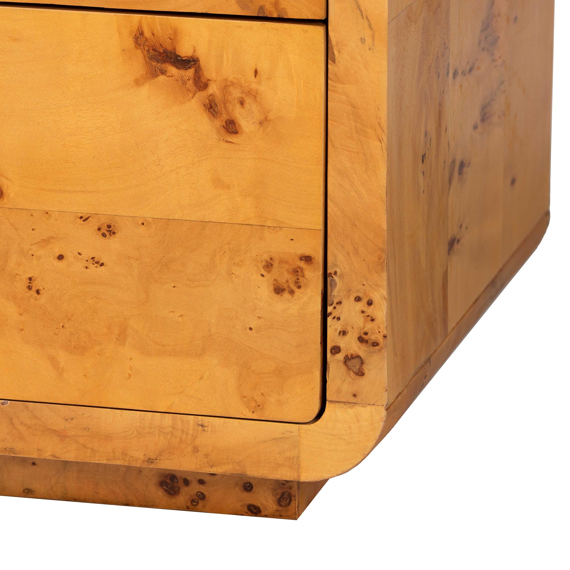 bali & pari Netra Modern and Contemporary Natural Real Burl Wood 6-Drawer Dresser