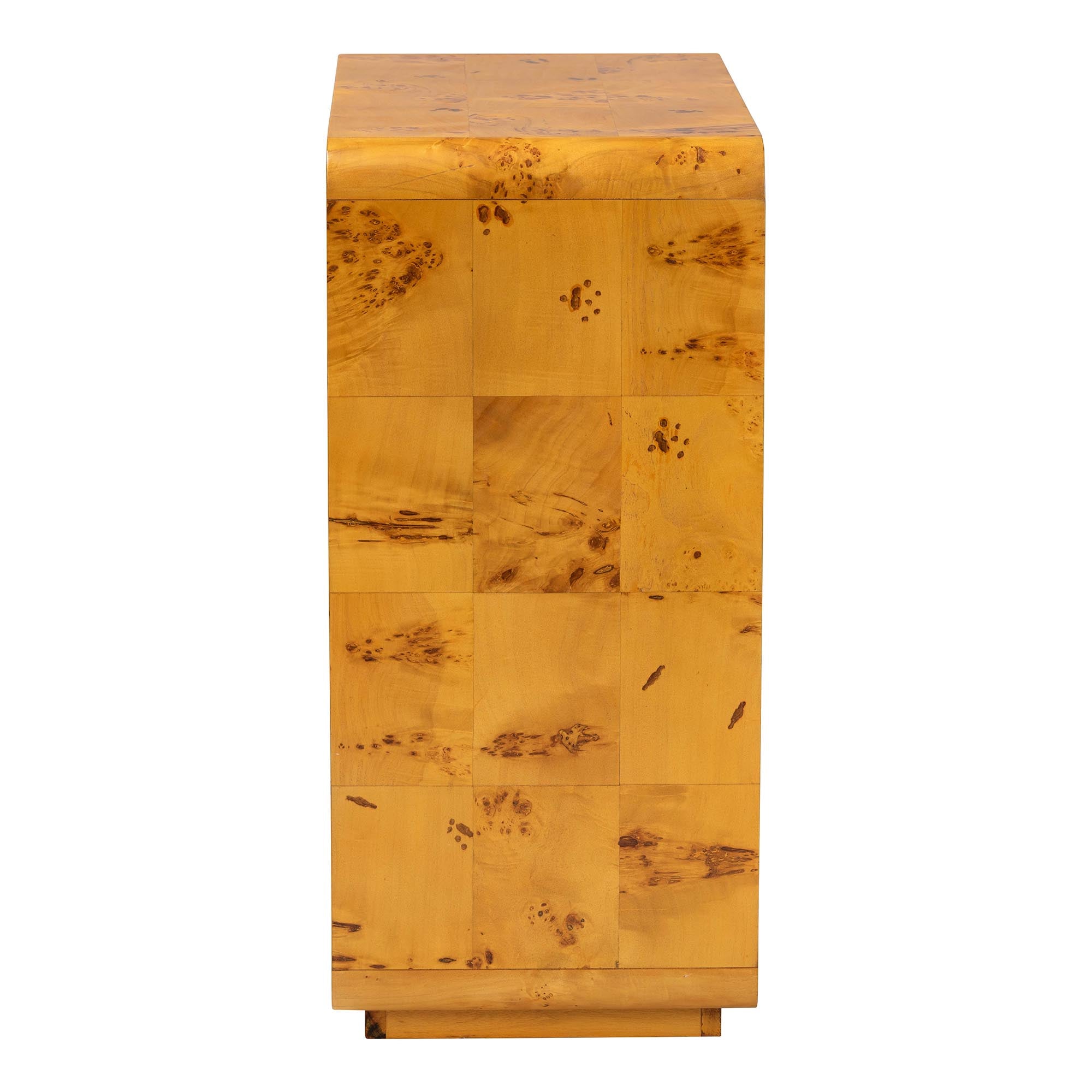 bali & pari Netra Modern and Contemporary Natural Real Burl Wood Storage Cabinet