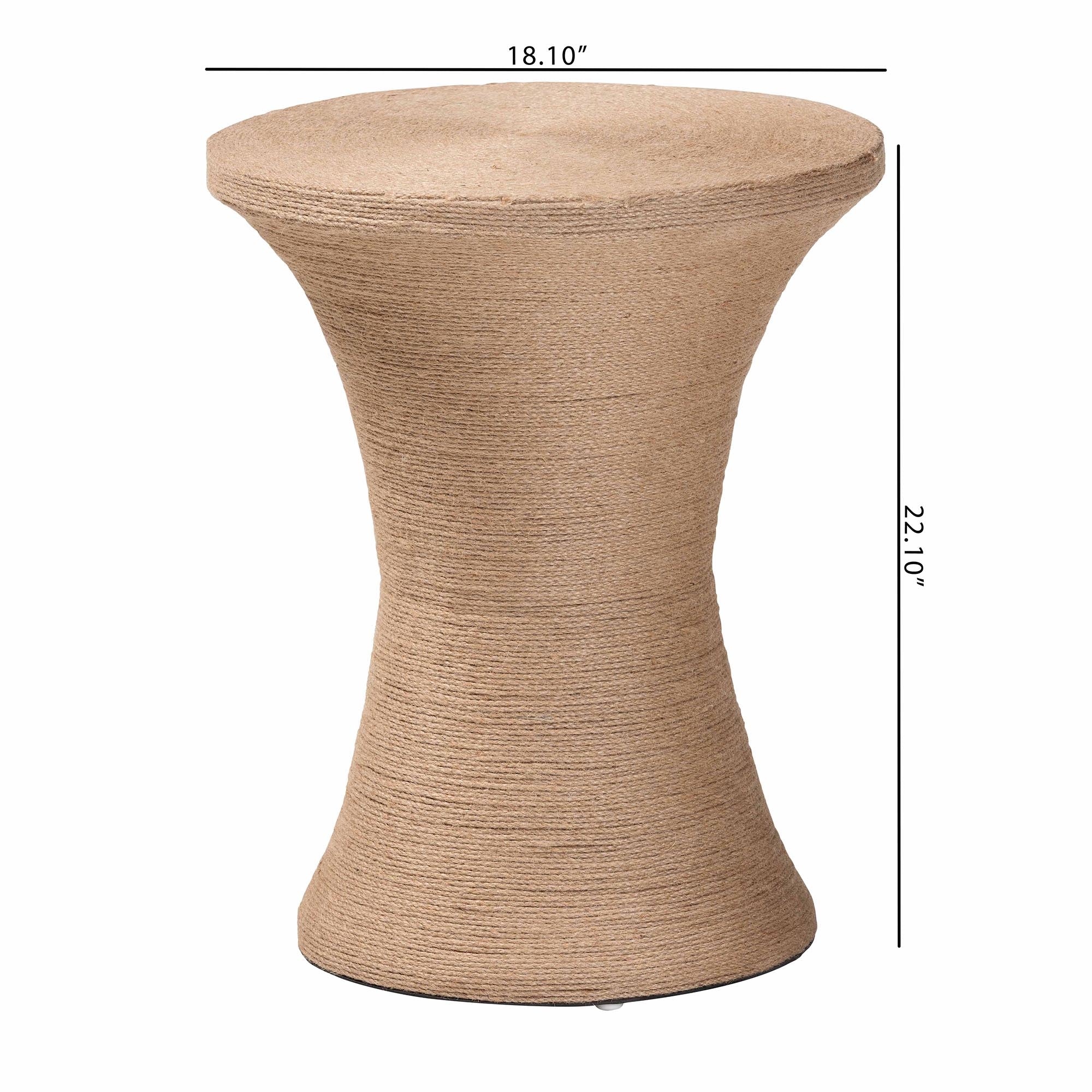 bali & pari Cady Japandi Natural Jute Side Table