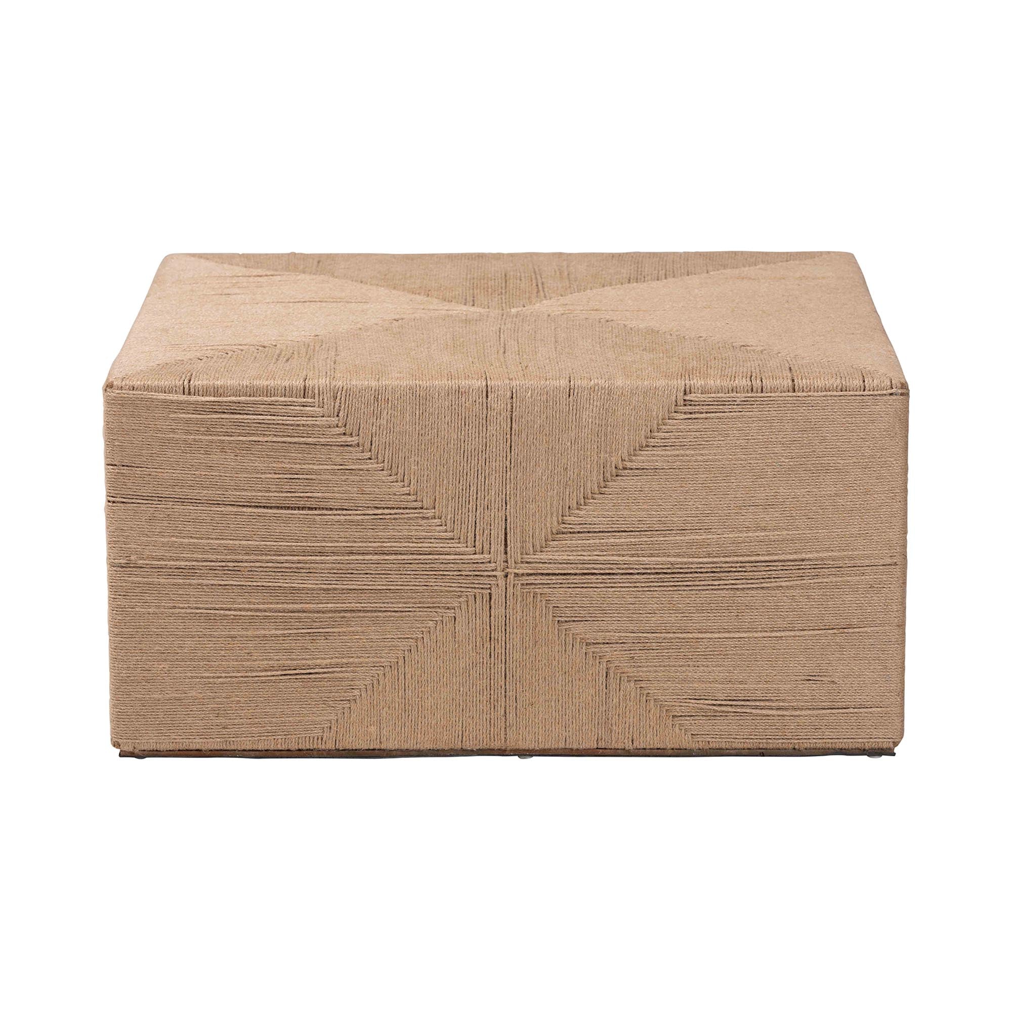 bali & pari Nakita Japandi Natural Jute Coffee Table