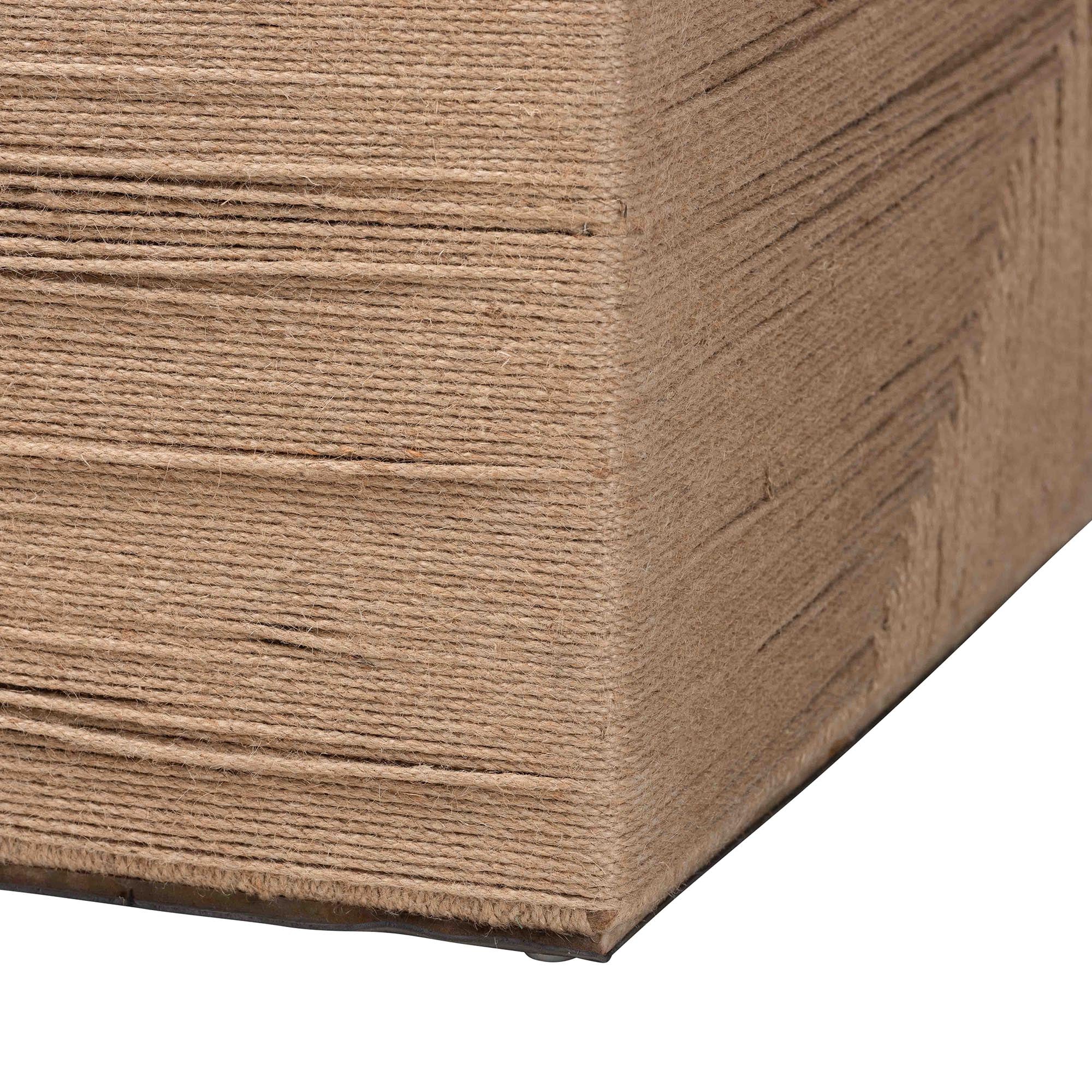 bali & pari Nakita Japandi Natural Jute Coffee Table