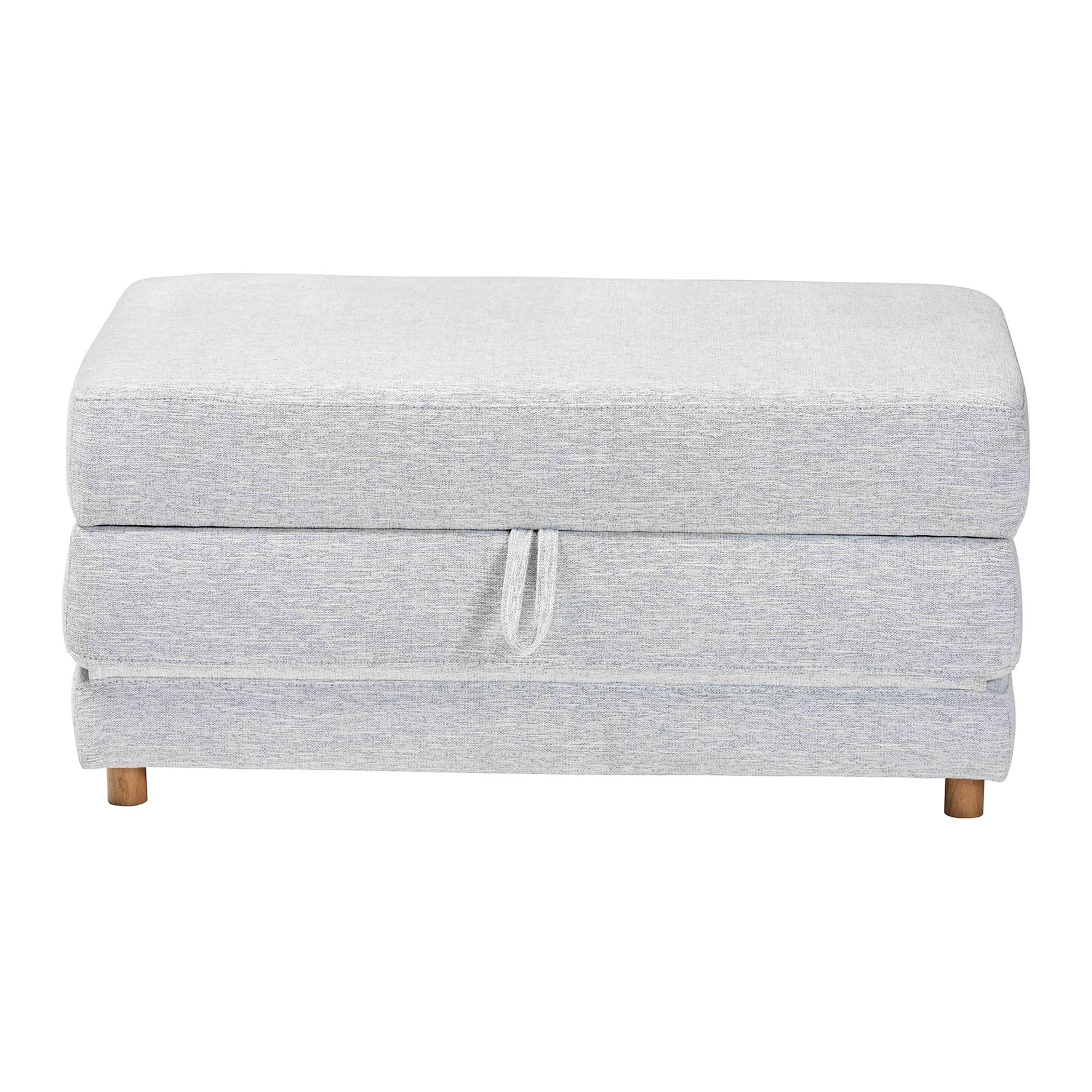 Baxton Studio Sabriel Modern Light Grey Fabric Convertible Sleeper Ottoman