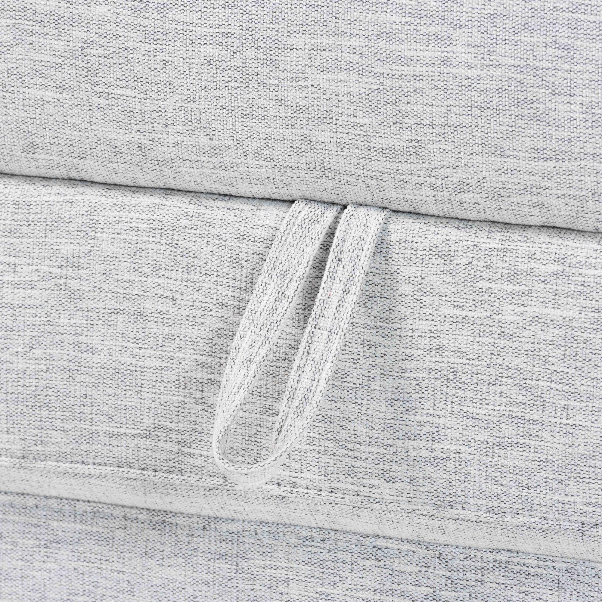 Baxton Studio Sabriel Modern Light Grey Fabric Convertible Sleeper Ottoman