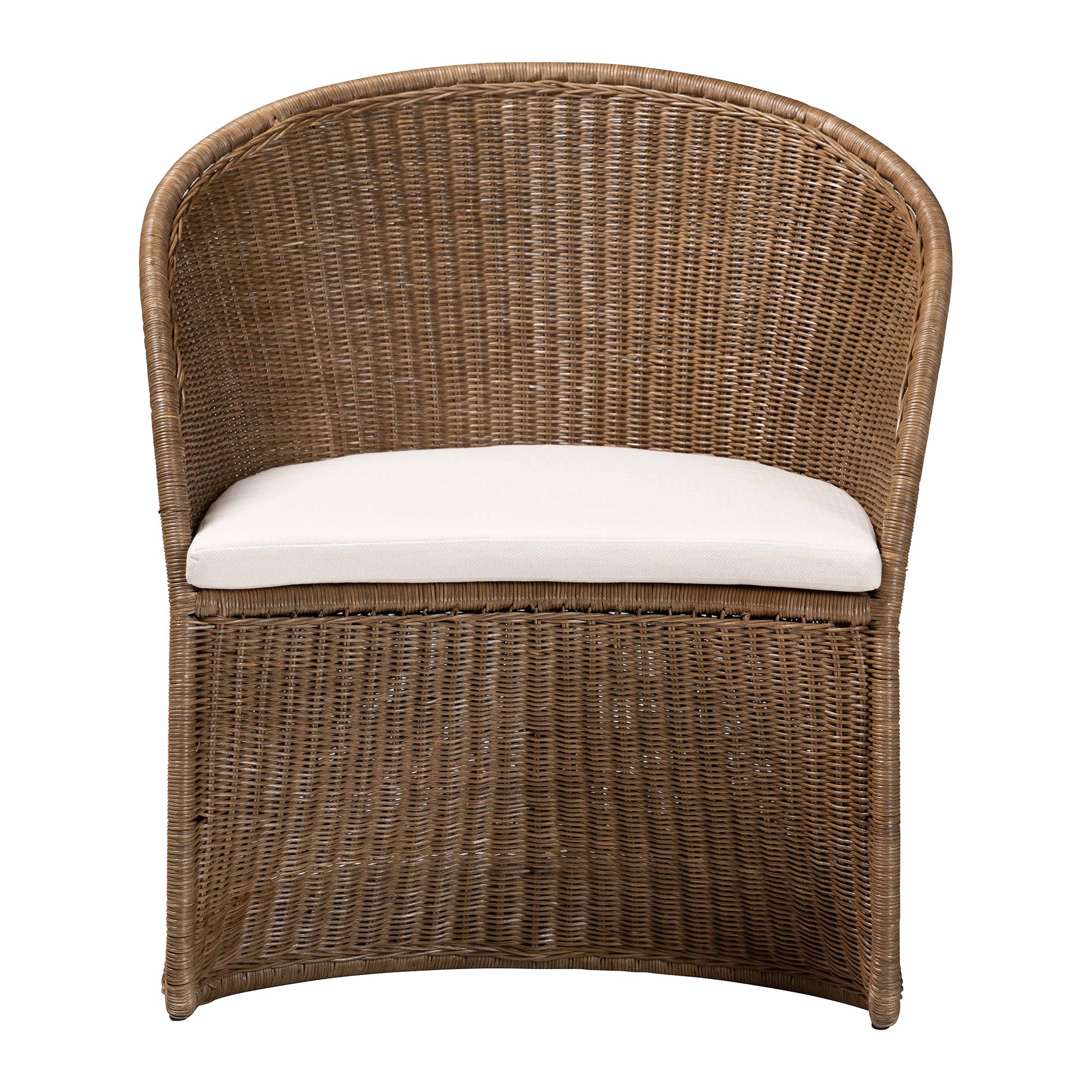 bali & pari Kintamani Bohemian Greywashed Rattan Accent Chair