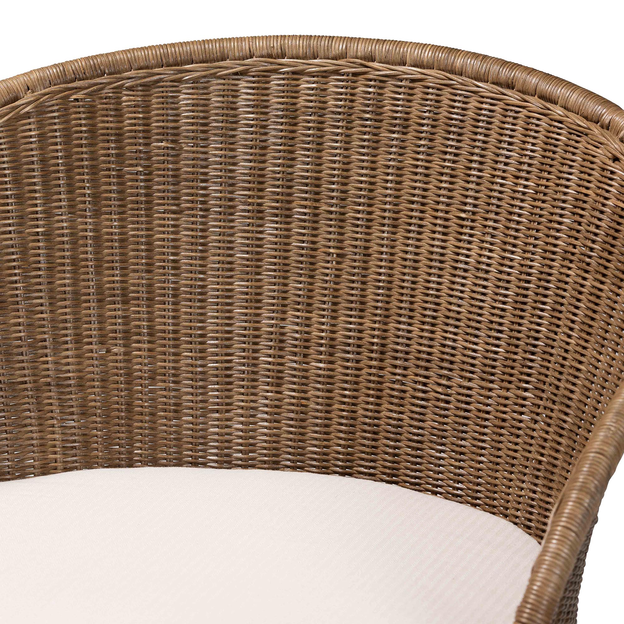 bali & pari Kintamani Bohemian Greywashed Rattan Accent Chair