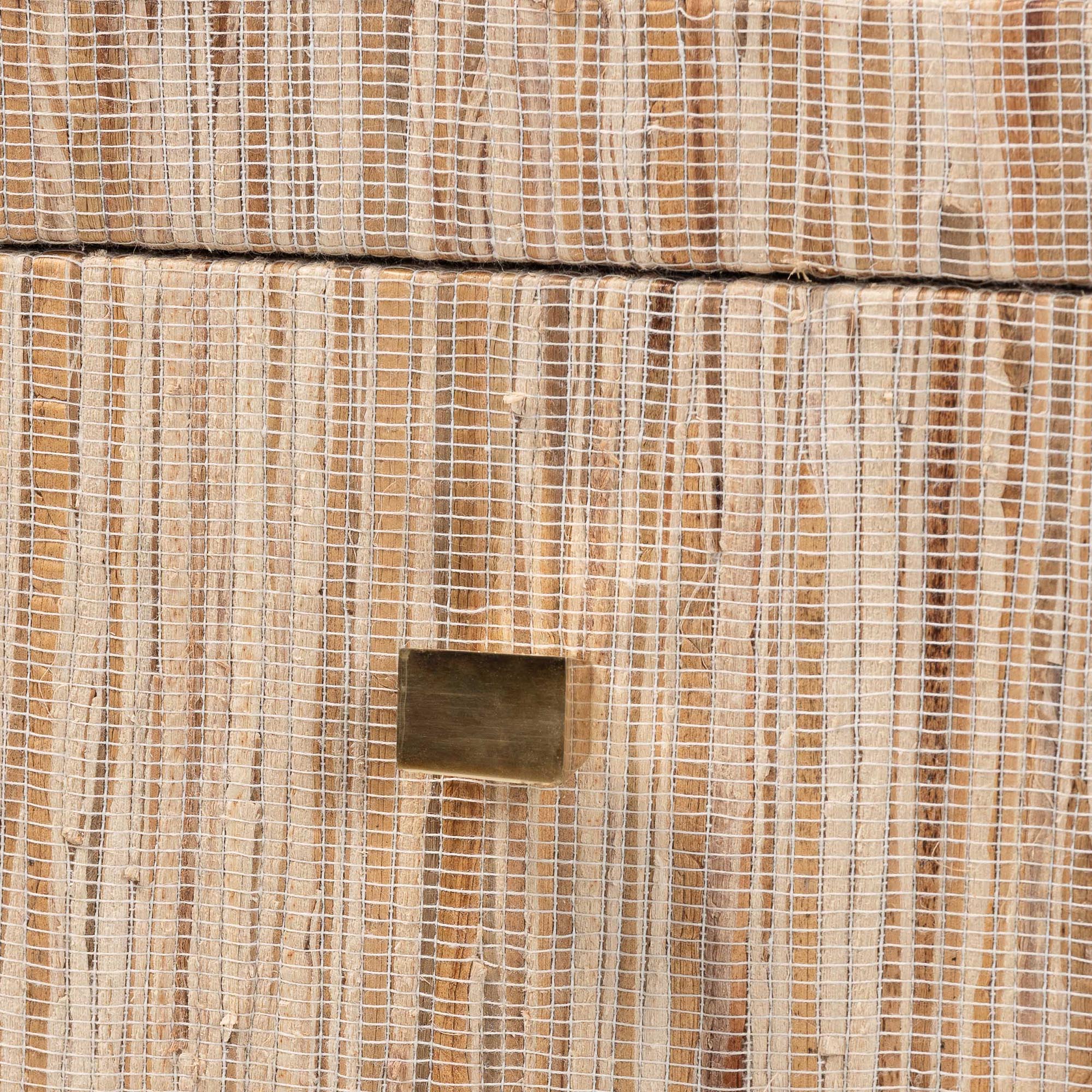 bali & pari Julia Bohemian Woven Natural Grasscloth 1-Drawer Nightstand