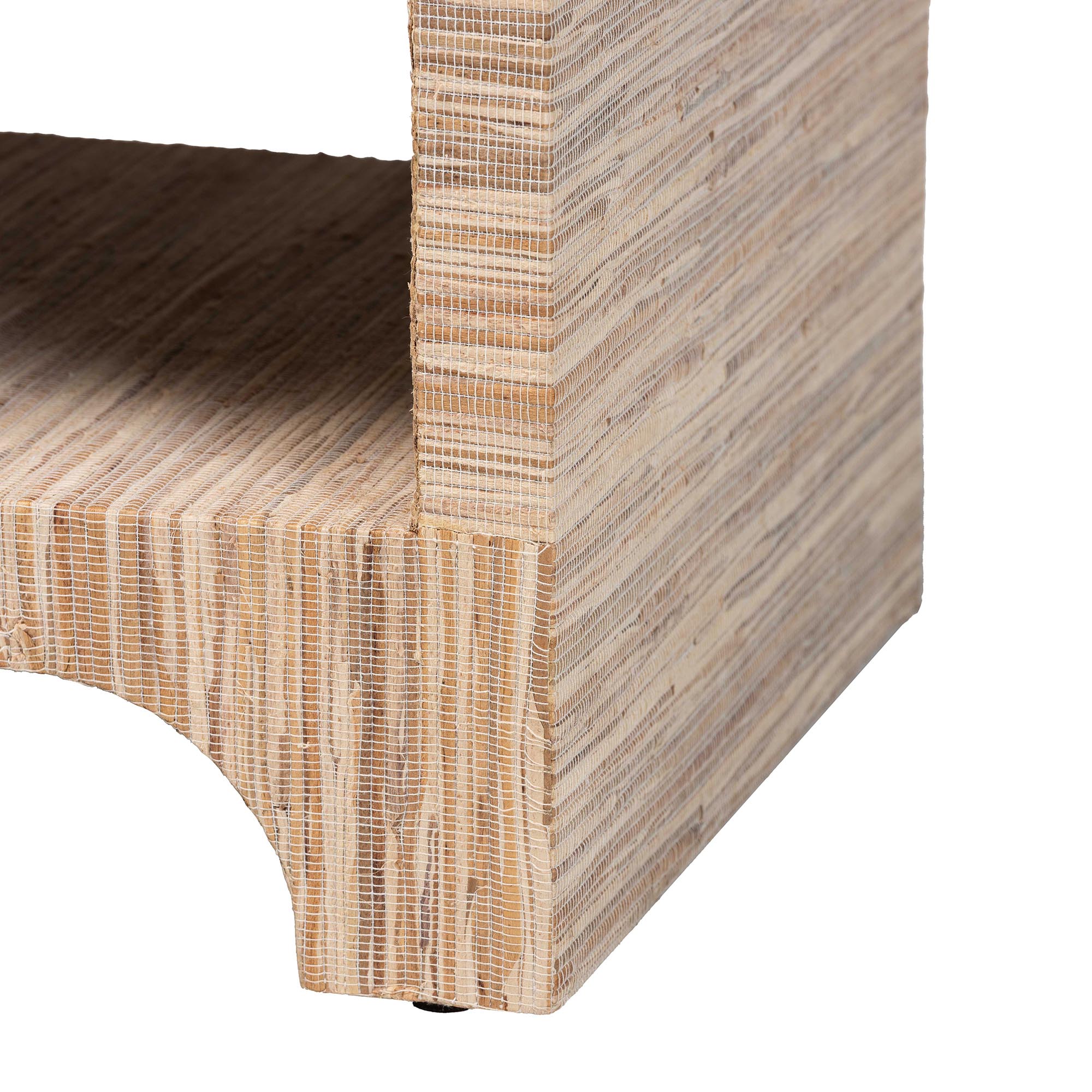 bali & pari Julia Bohemian Woven Natural Grasscloth 1-Drawer Nightstand