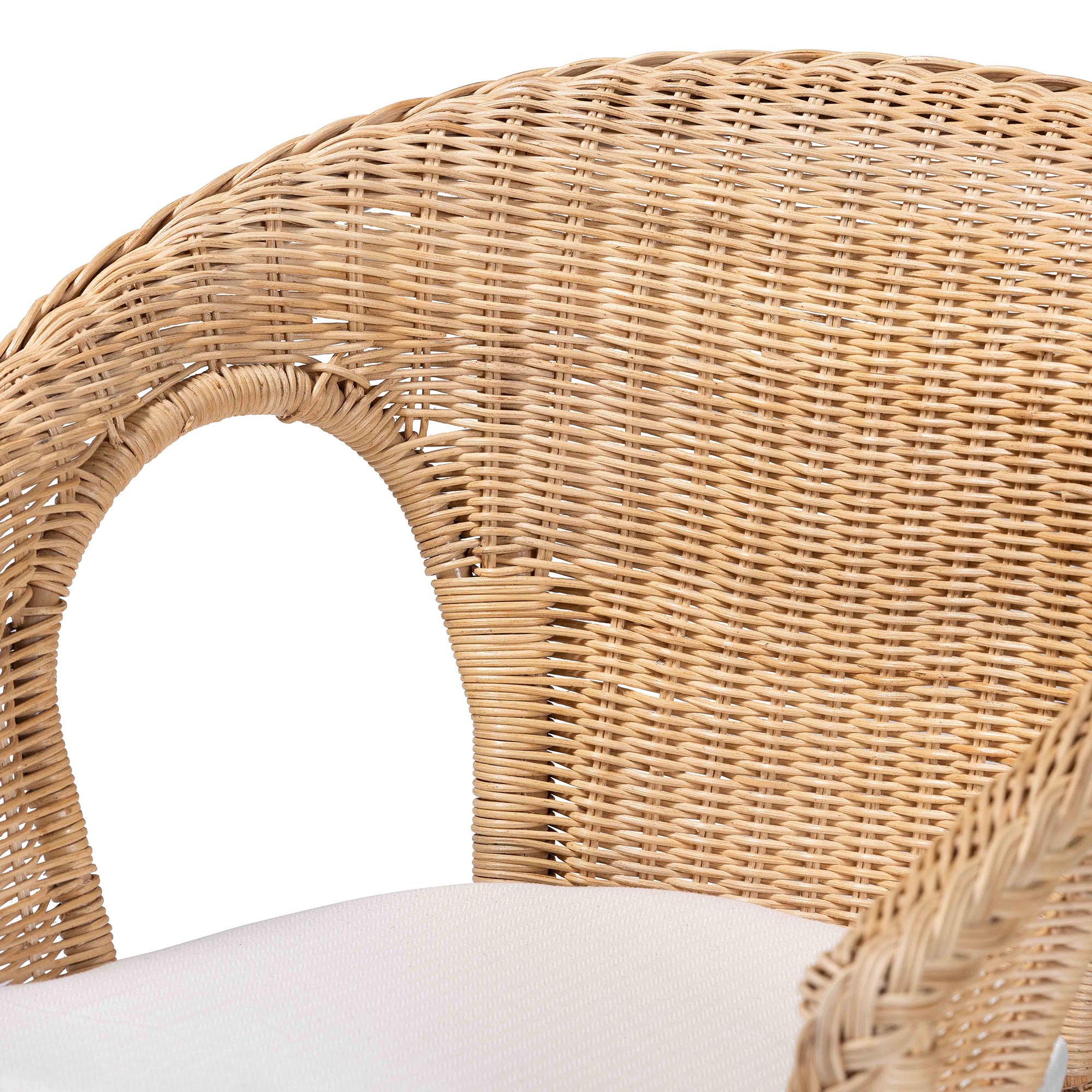 bali & pari Abbey Modern Bohemian Natural Rattan Dining Chair
