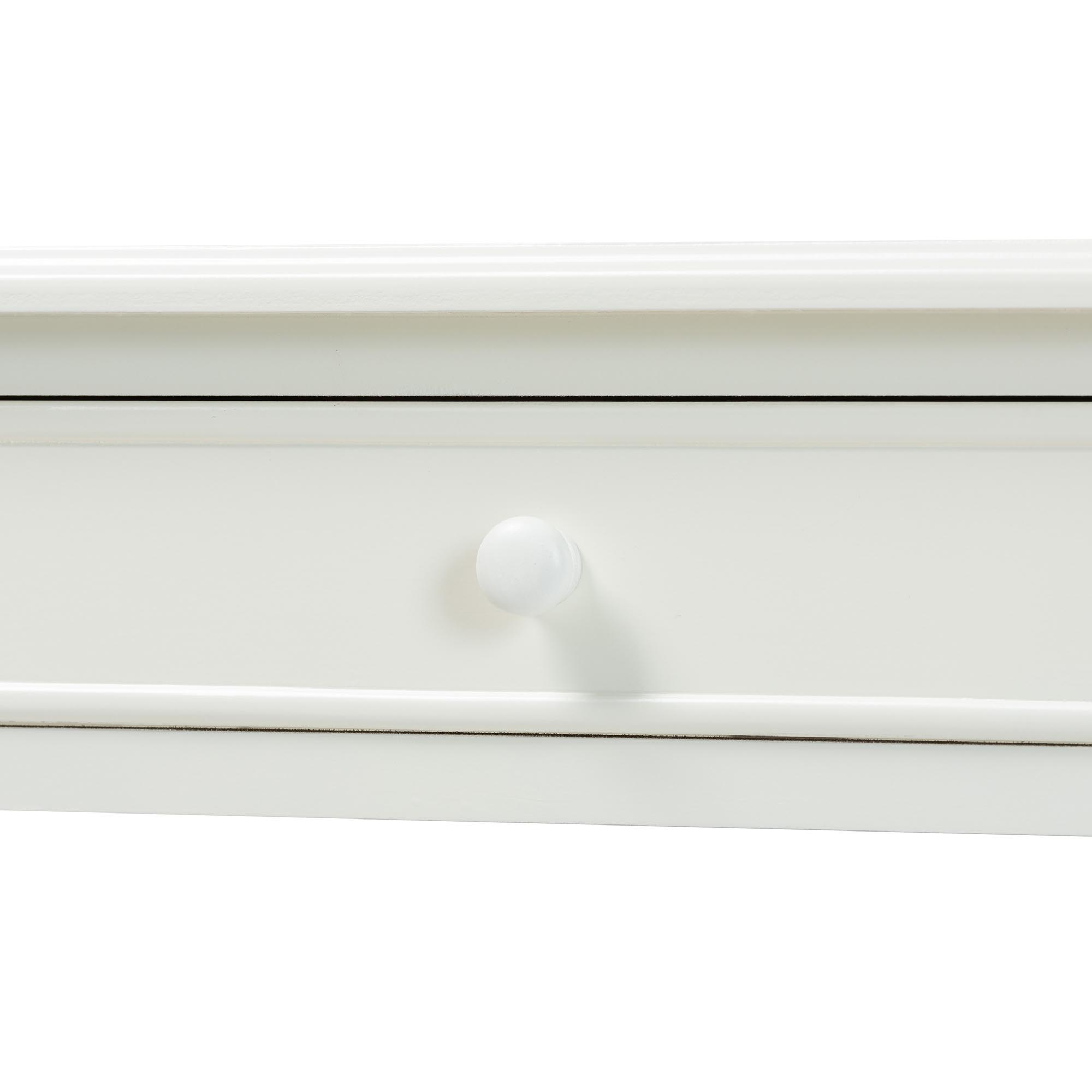 Baxton Studio Malinda Classic White Wood 2-Drawer Console Table with Spindle Legs