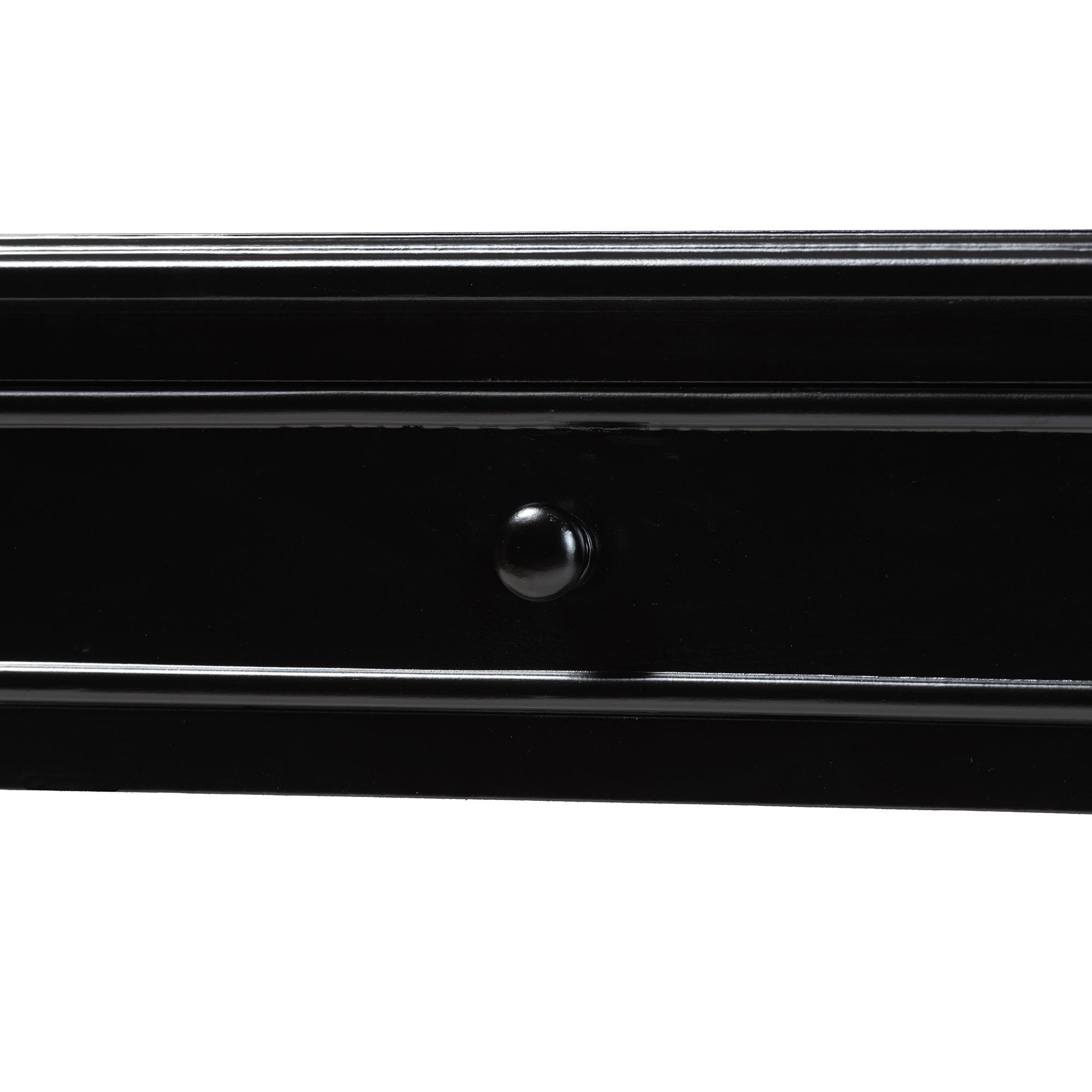 Baxton Studio Malinda Classic Black Wood 2-Drawer Console Table with Spindle Legs
