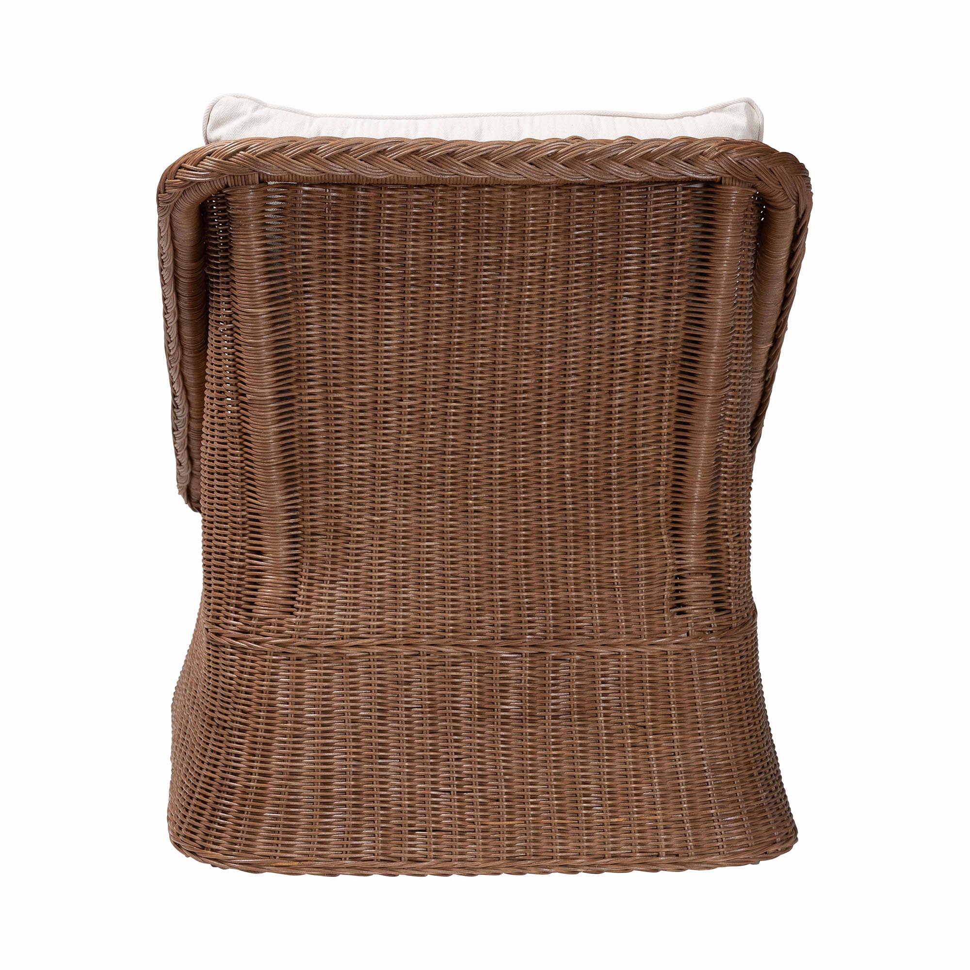 bali & pari Derris Bohemian Peanut Brown Braided Rattan 2-Piece Arm Chair Set