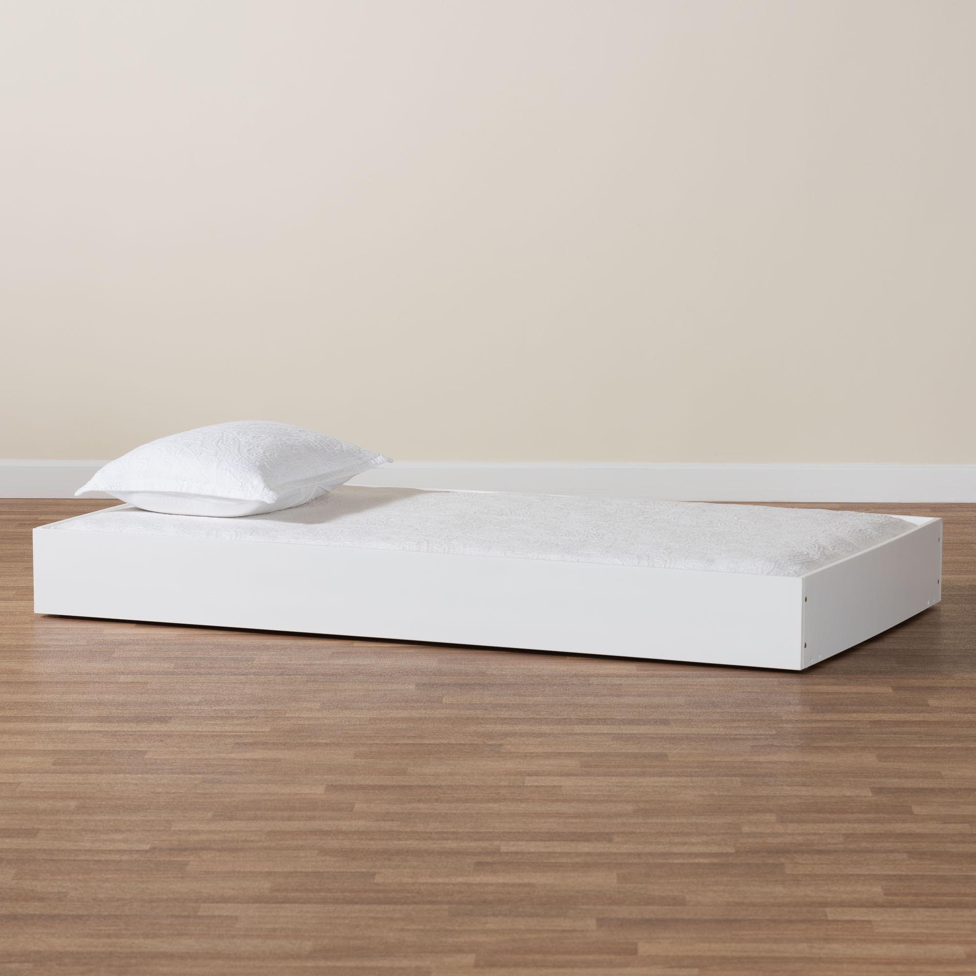 Baxton Studio Roni Modern White Wood Twin Trundle