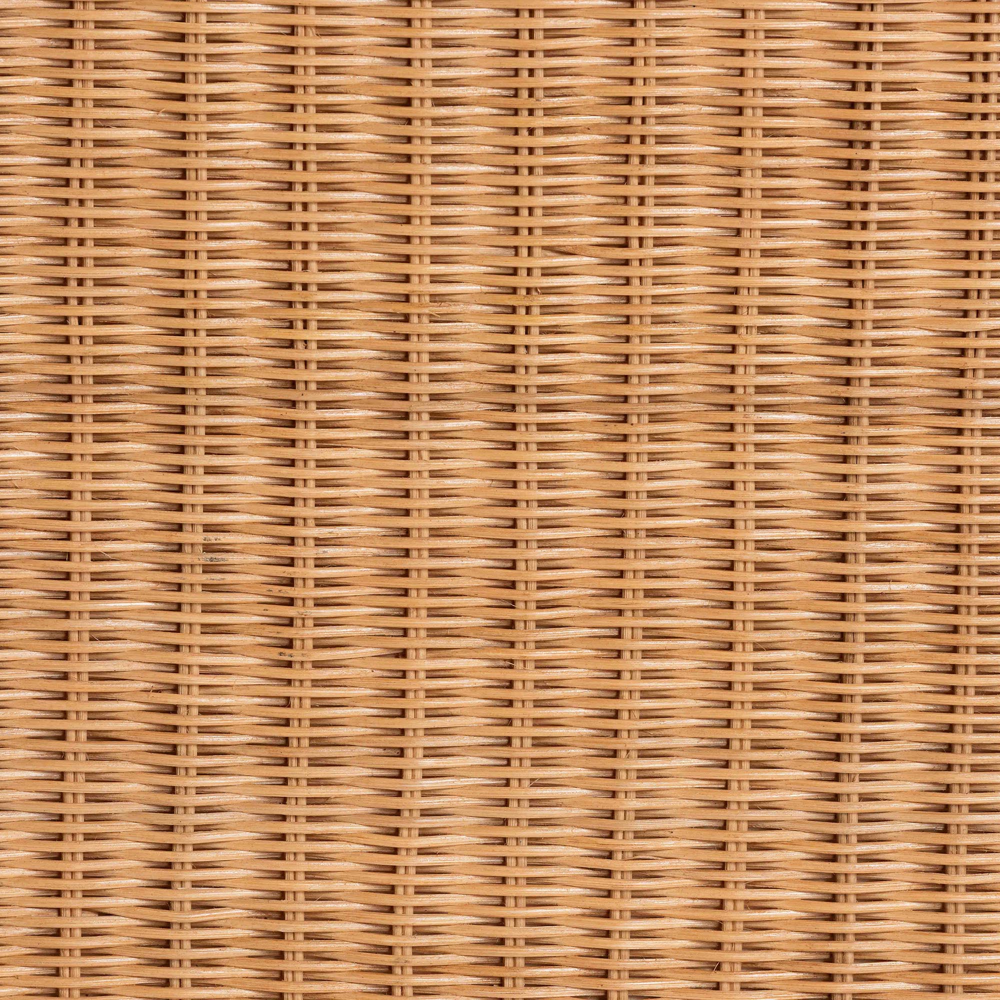 bali & pari Palm Scallop Natural Rattan Ottoman with Cushion - Handwoven Wicker Accent Bench or Footrest for Living Room, Bedroom, or Sunroom Decor, 39" Square
