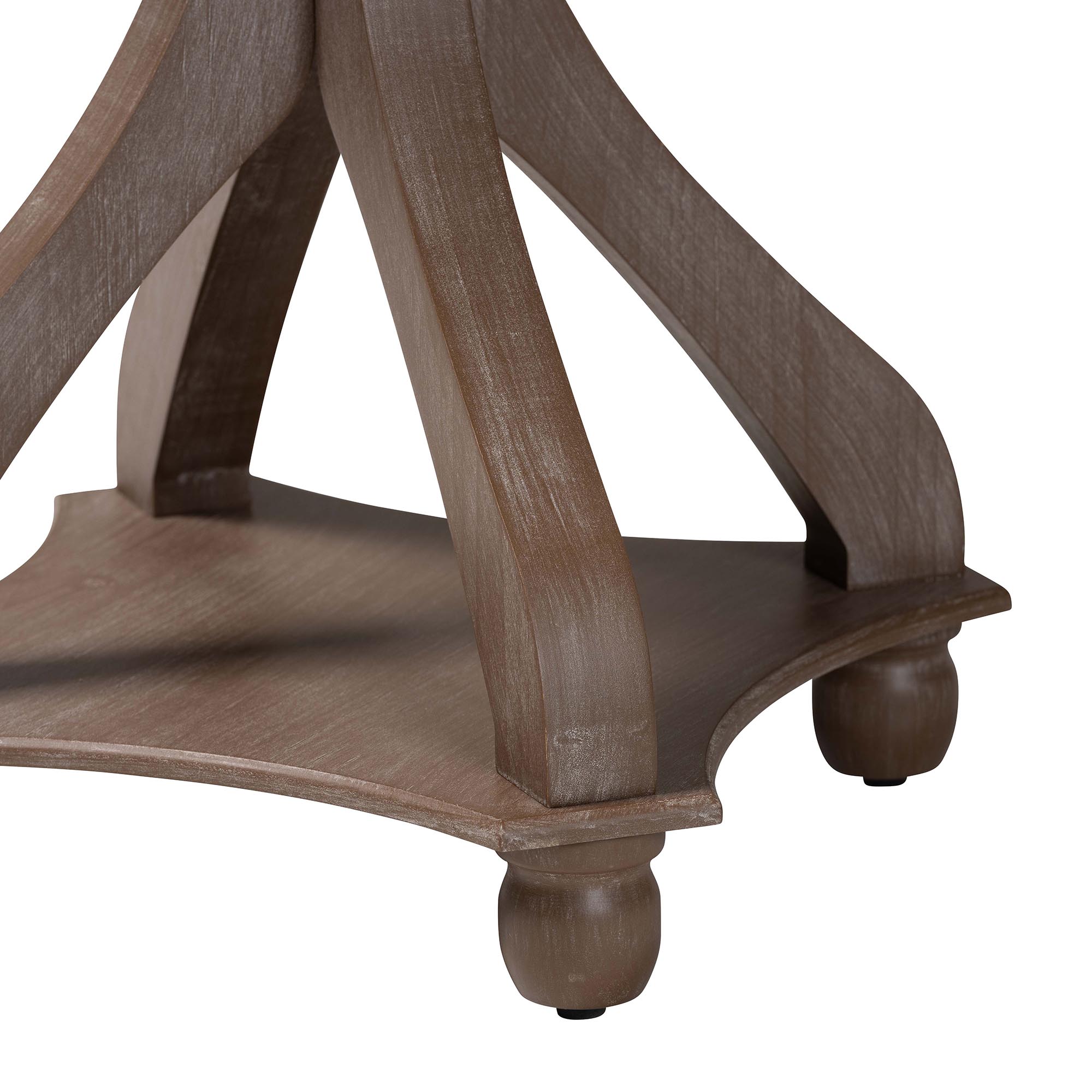 Baxton Studio Westlyn French Country Antique Brown Wood End Table
