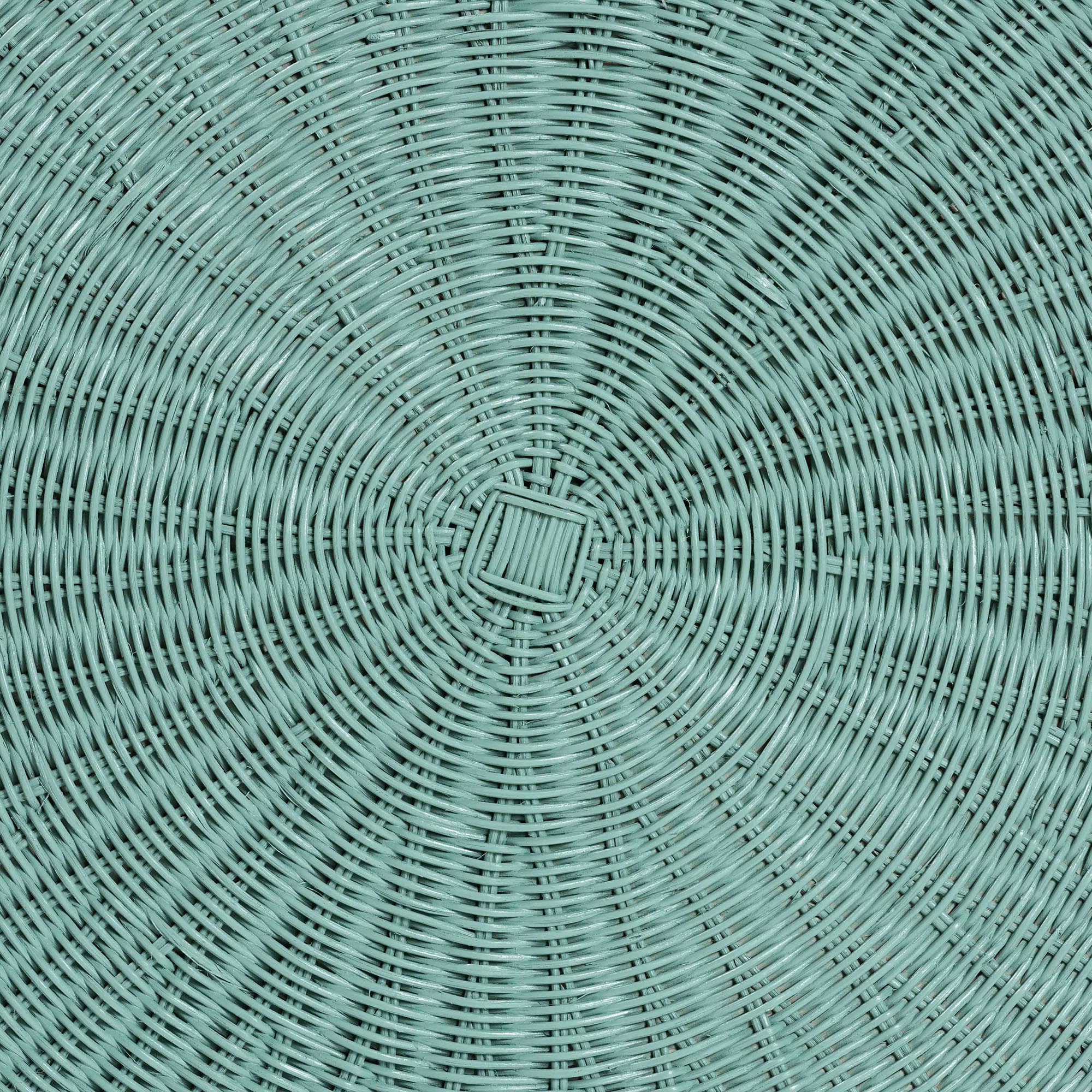 bali & pari Palm Bohemian Seafoam Green Scalloped Rattan Coffee Table