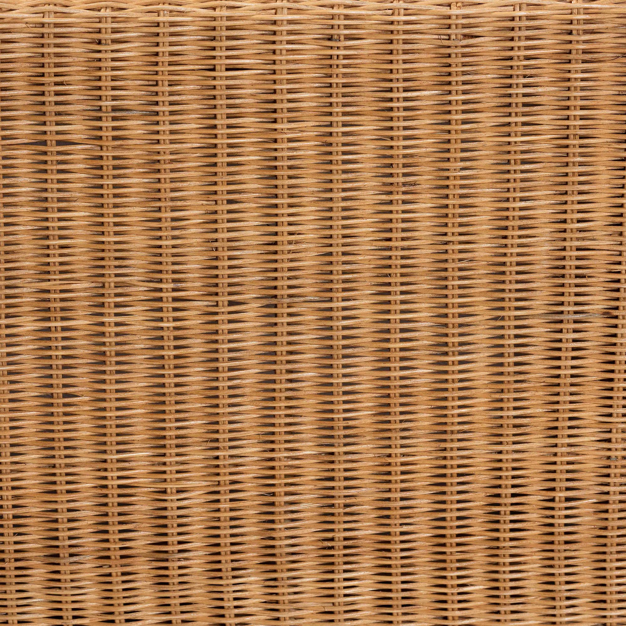 bali & pari Reiko Handwoven Natural Rattan Bench with Scalloped Detailing - Boho Farmhouse Entryway, Bedroom, or Living Room Accent Seating