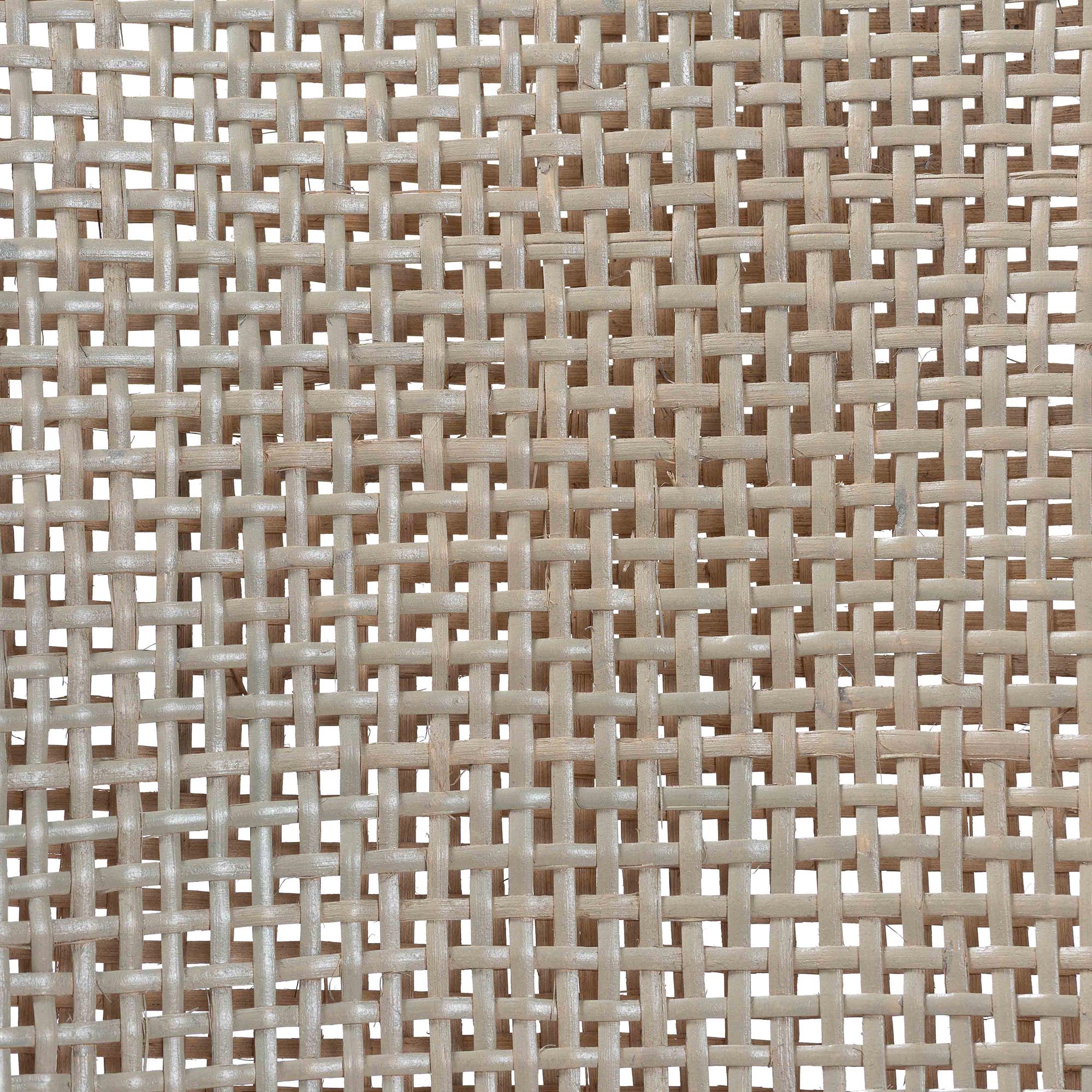 bali & pari Bella Rattan Dining Chair with Cushion - Handwoven Wicker Accent Side Chair with High Backrest, Coastal Boho Seating for Kitchen or Dining Area, French Grey