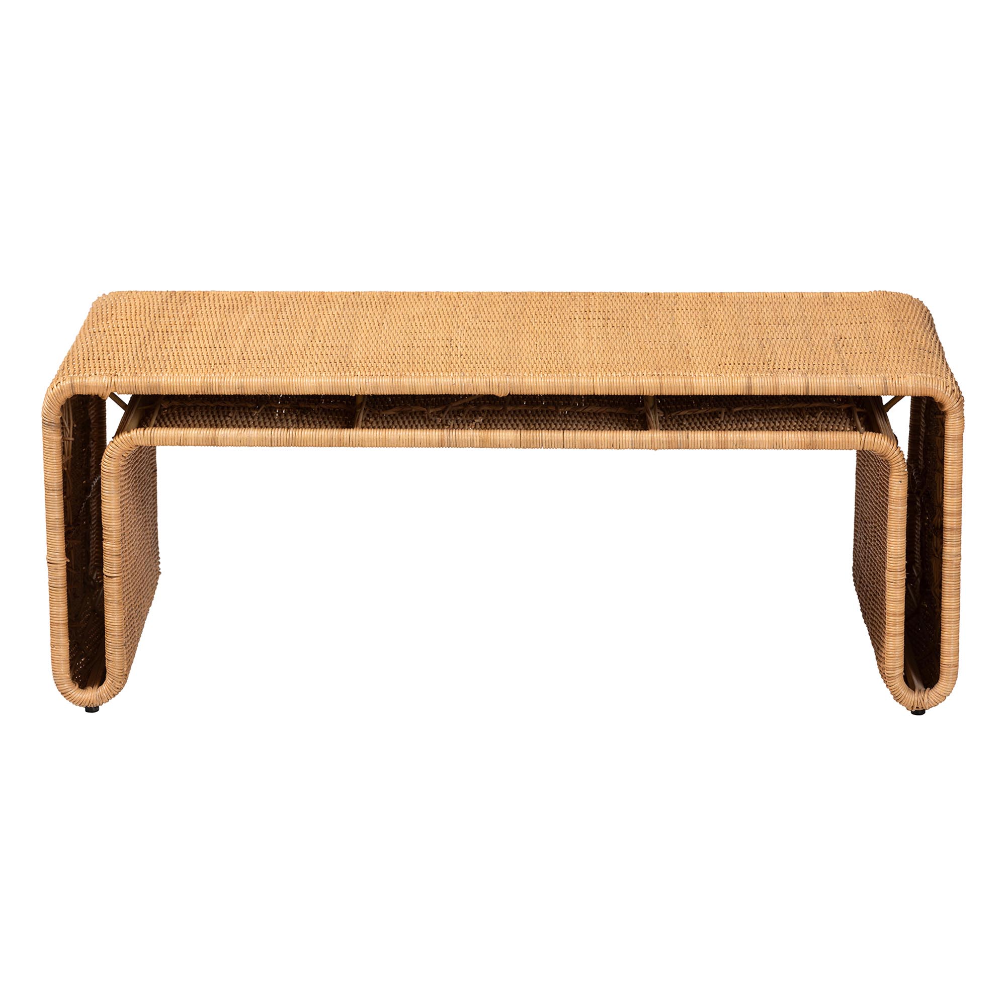 bali & pari Nevada Bohemian Light Honey Rattan Coffee Table